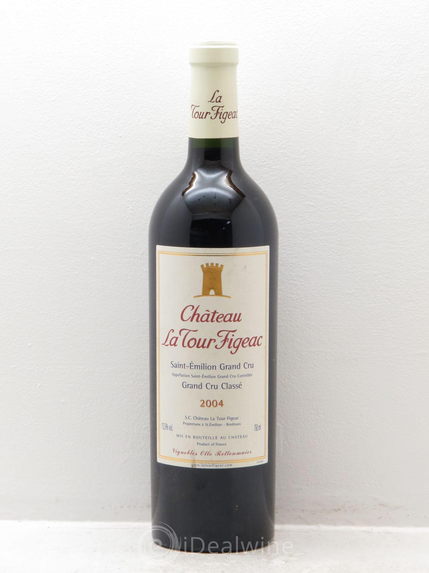 Château la Tour Figeac Grand Cru Classé 2004 - Lot de 1 bouteille - 0