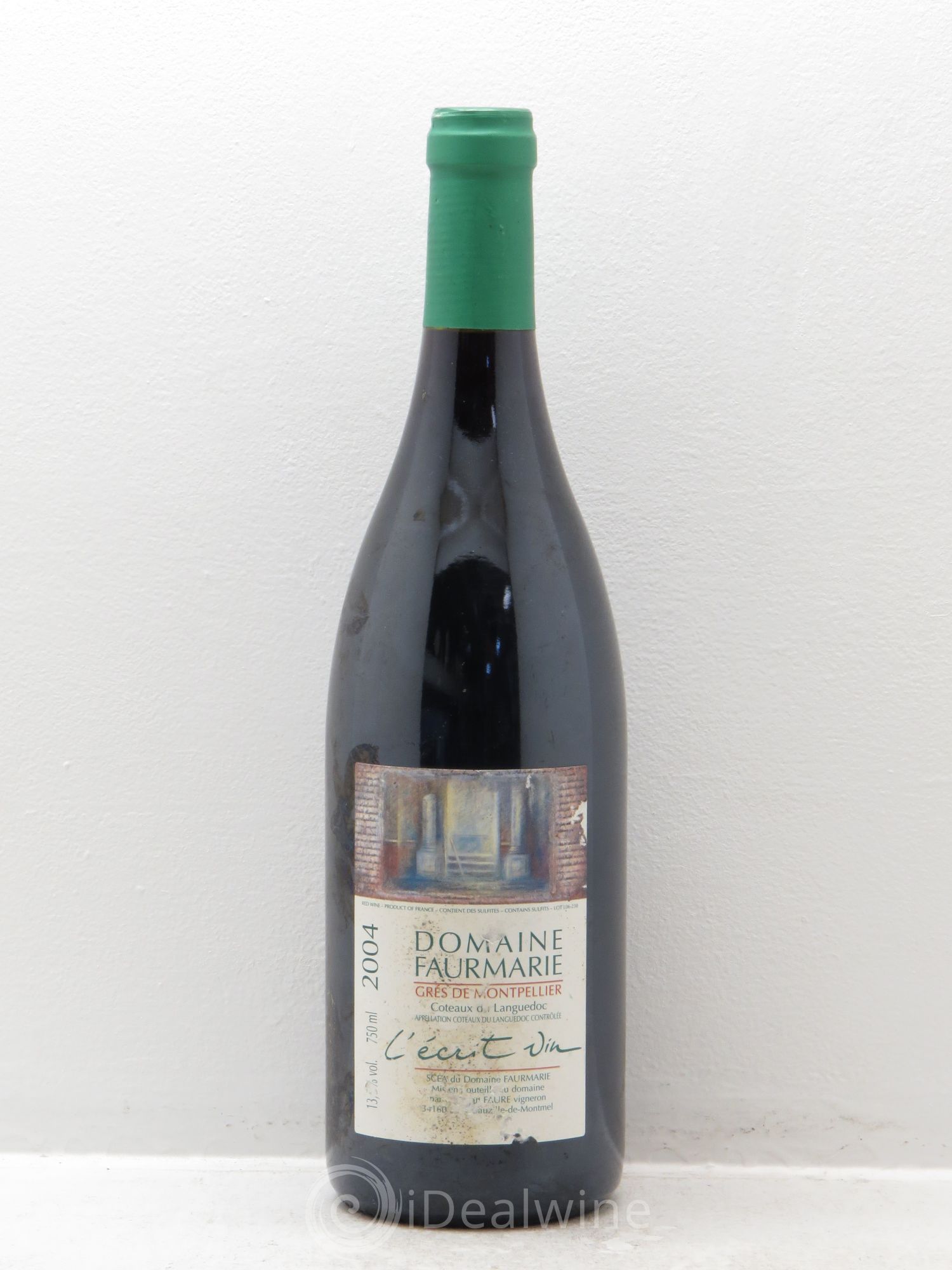 Coteaux du Languedoc L'Ecrit Vin .Domaine Faurmarie .Grés de Montpellier (sans prix de réserve) 2004 - Posten von 1 Flasche - 0