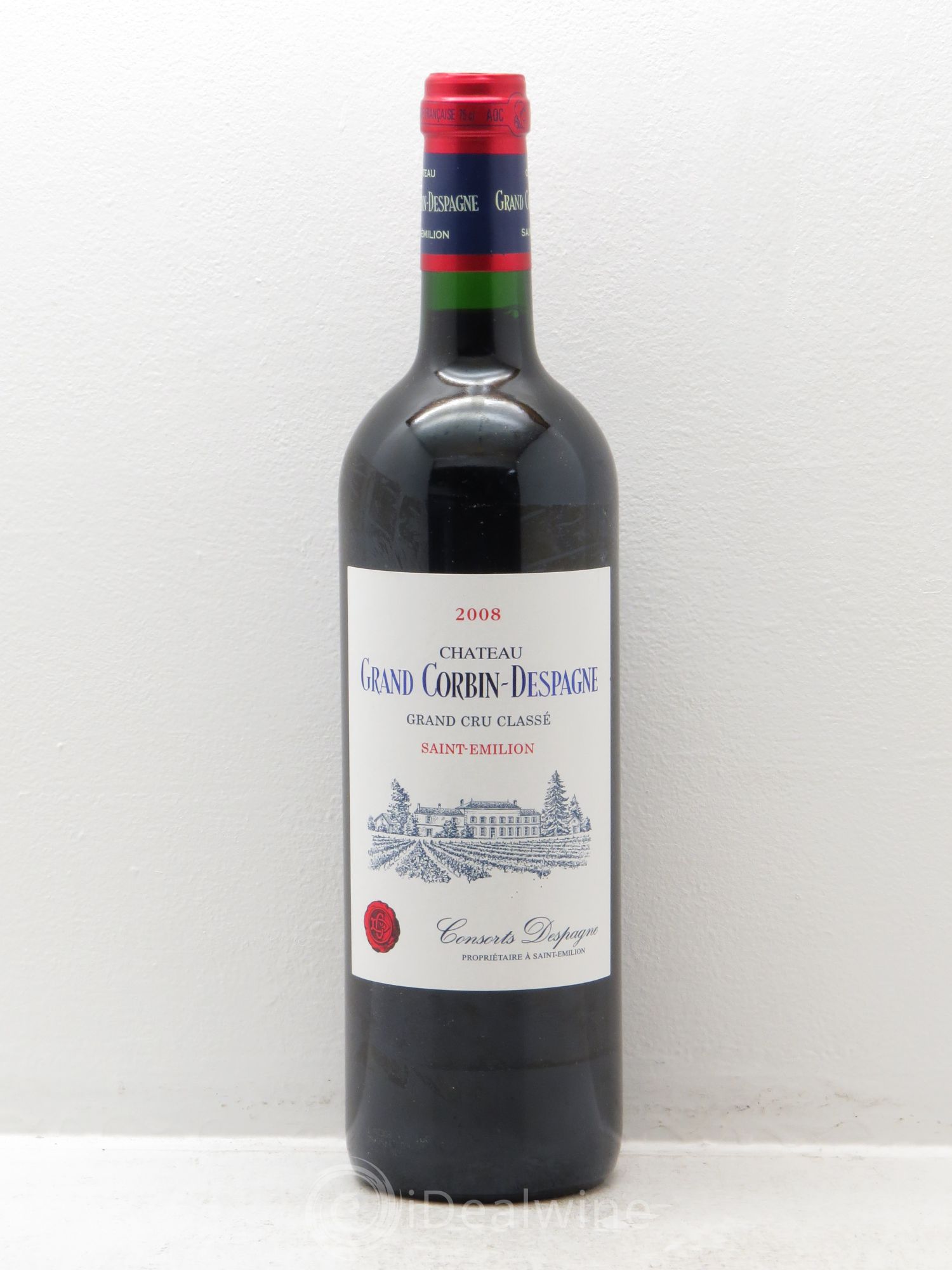 Château Grand Corbin Despagne Grand Cru Classé 2008 - Lot de 1 bouteille - 0
