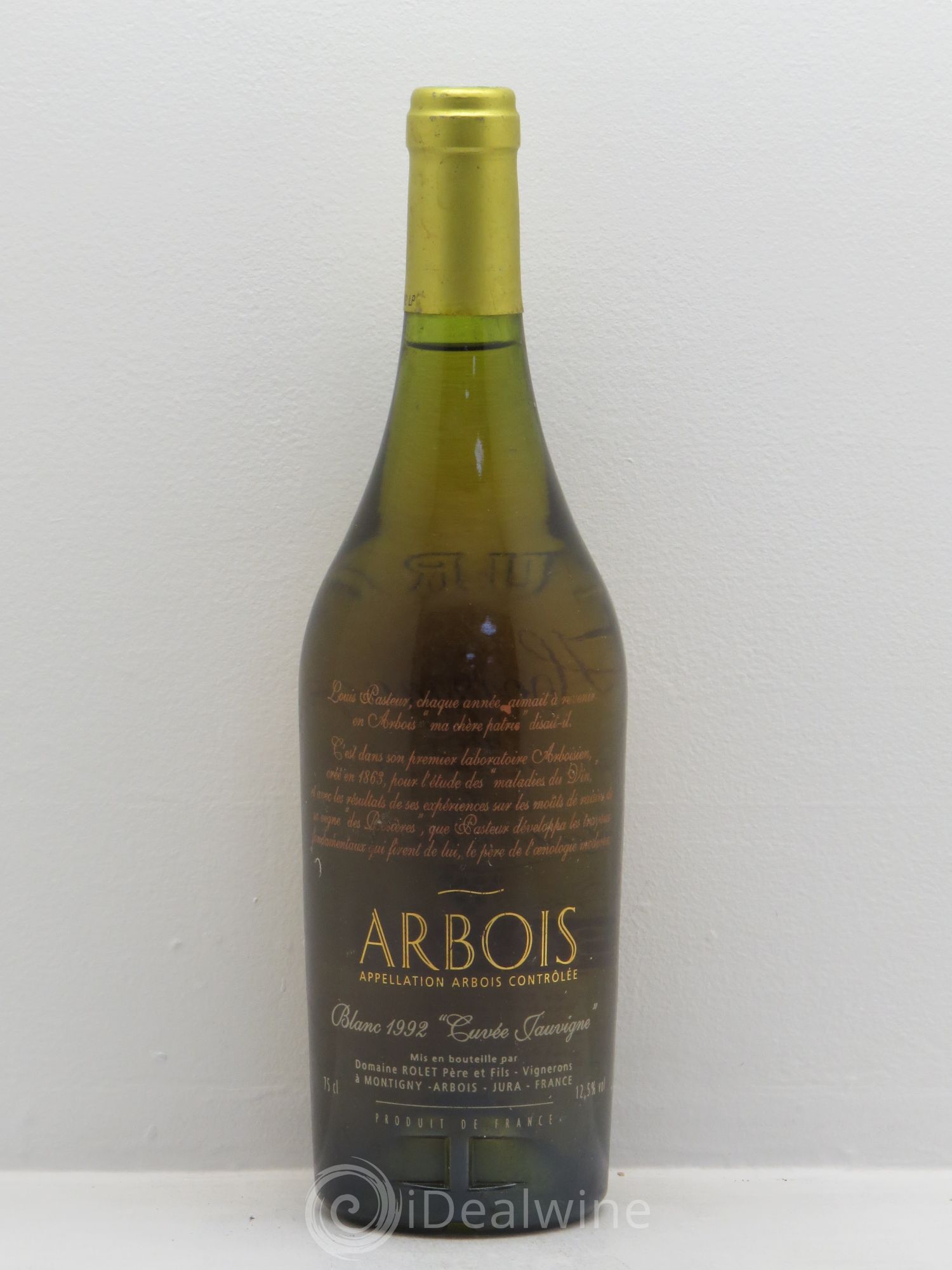 Arbois Rolet spécial cuvée Sauvigne Hommage à Pasteur 1992 - Posten von 1 Flasche - 1