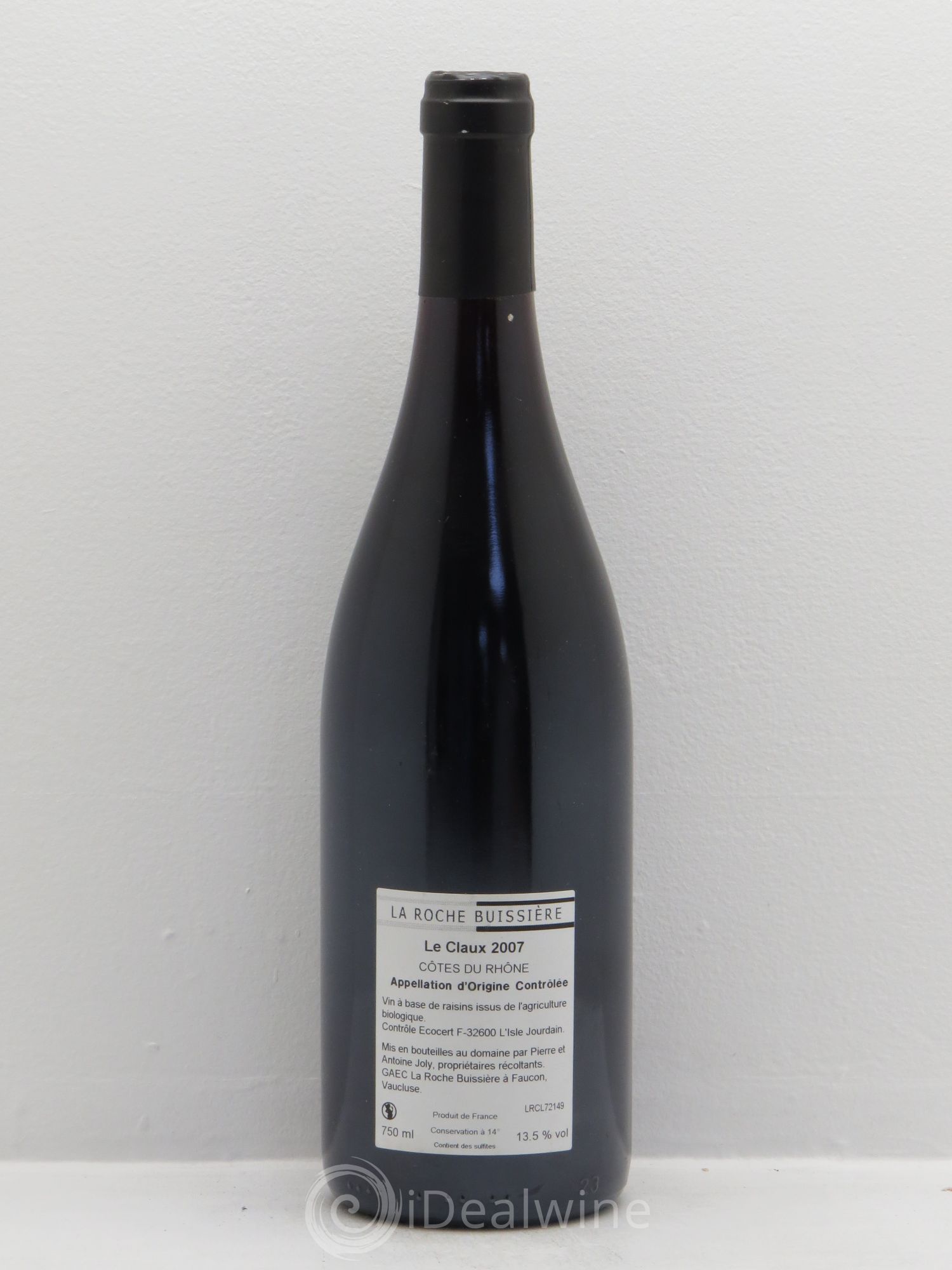 Côtes-du-Rhône Le Claux La Roche Buissière (Domaine) (sans prix de réserve) 2007 - Lot de 1 bouteille - 1