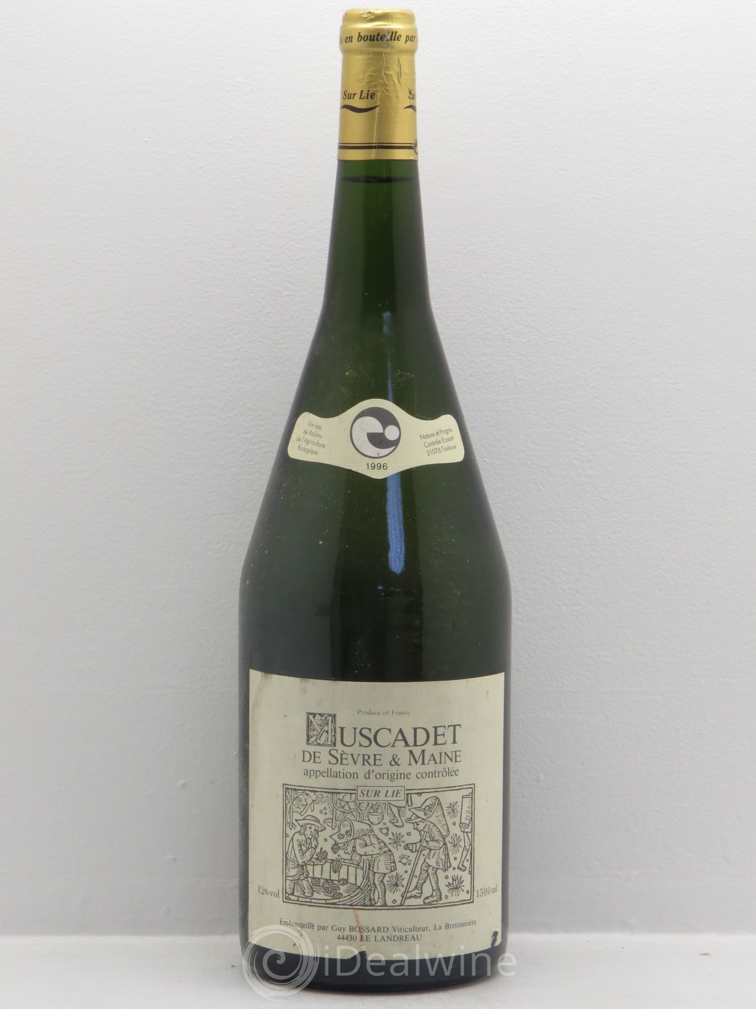 Muscadet-Sèvre-et-Maine sur lie Domaine Guy Bossard 1996 - Lotto di 1 magnum - 0