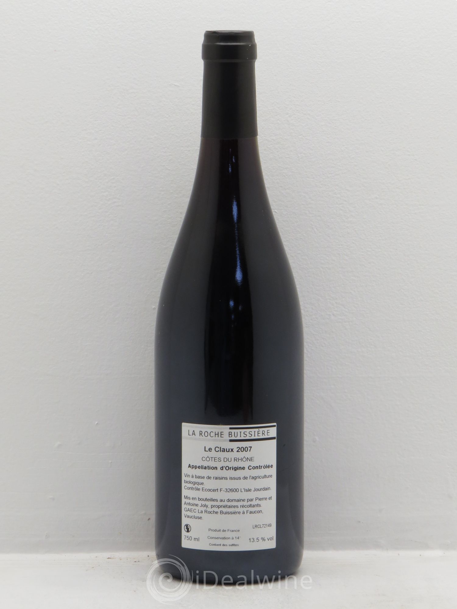 Côtes-du-Rhône Les claux La roche bussière (sans prix de réserve) 2007 - Posten von 1 Flasche - 1