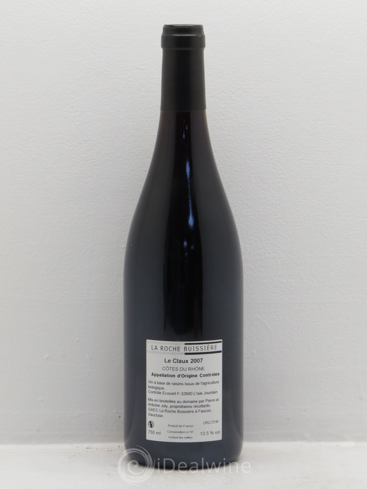 Côtes-du-Rhône Les claux La roche bussière (sans prix de réserve) 2007 - Posten von 1 Flasche - 1