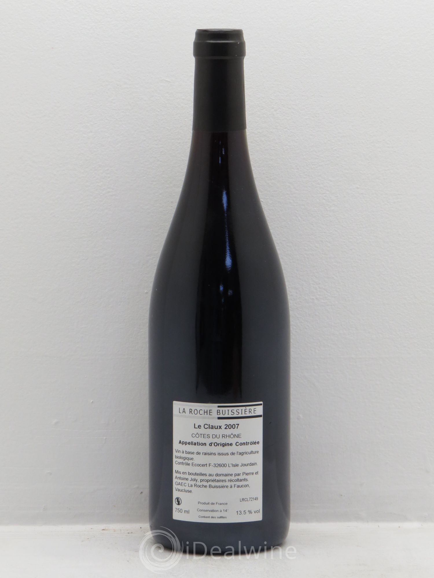 Côtes-du-Rhône Les claux La roche bussière (sans prix de réserve) 2007 - Posten von 1 Flasche - 1