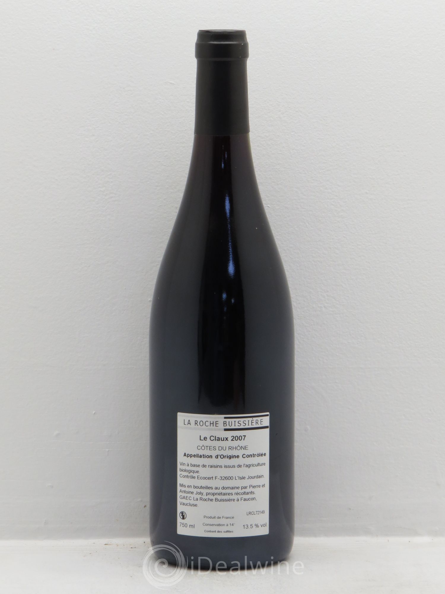 Côtes-du-Rhône Les claux La roche bussière (sans prix de réserve) 2007 - Posten von 1 Flasche - 1