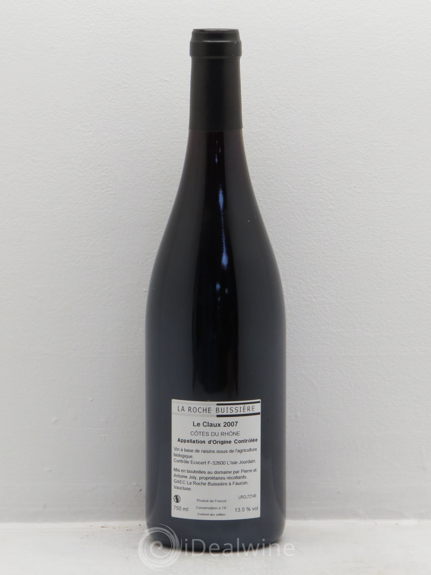 Côtes-du-Rhône Les claux La roche bussière (sans prix de réserve) 2007 - Posten von 1 Flasche - 1