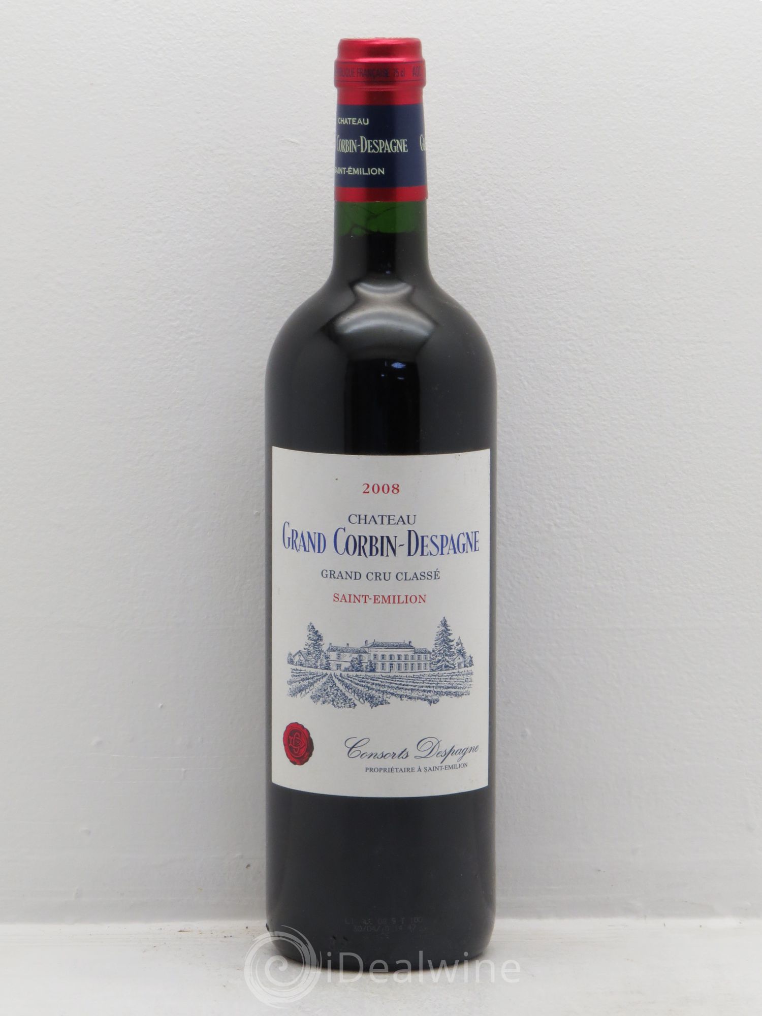 Château Grand Corbin Despagne Grand Cru Classé 2008 - Lot de 1 bouteille - 0