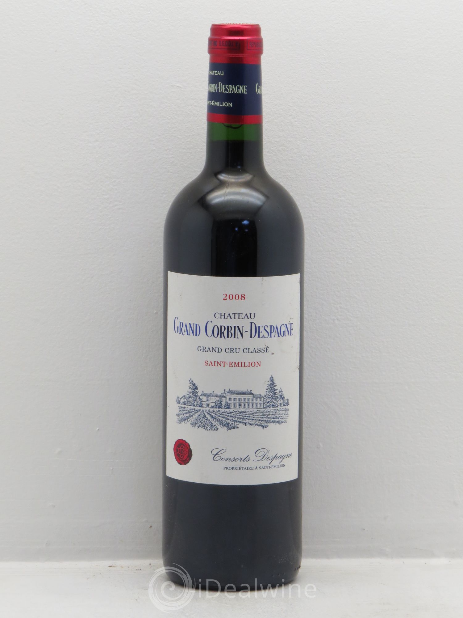 Château Grand Corbin Despagne Grand Cru Classé 2008 - Lot de 1 bouteille - 0