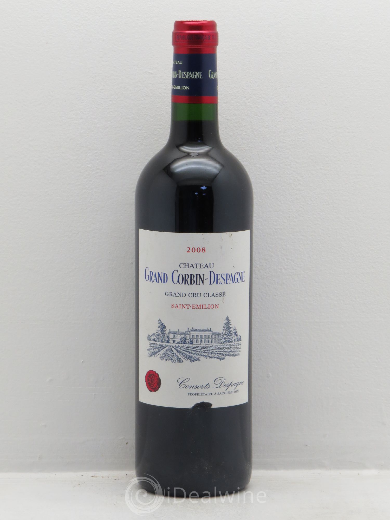 Château Grand Corbin Despagne Grand Cru Classé 2008 - Lot de 1 bouteille - 0