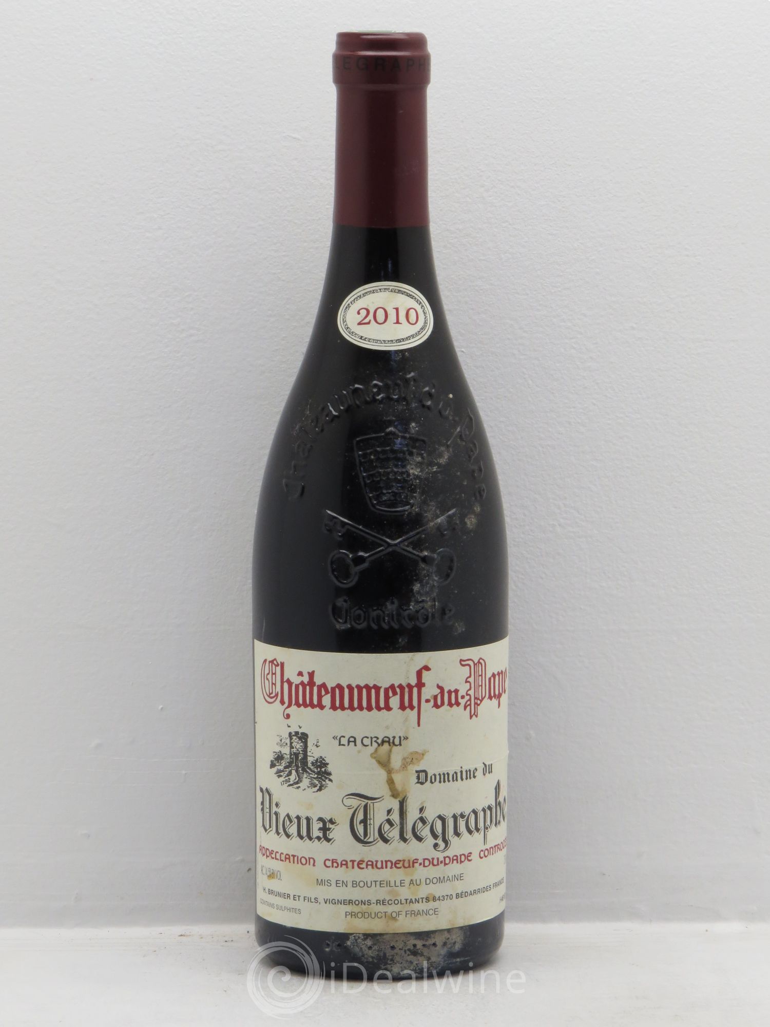 Châteauneuf-du-Pape Vieux Télégraphe (Domaine du) Vignobles Brunier 2010 - Lot de 1 bouteille - 0
