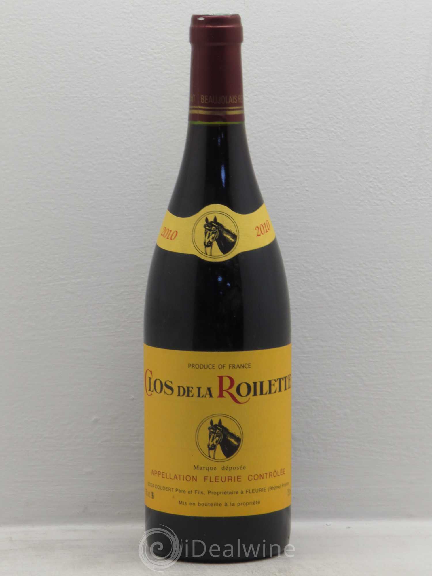 Fleurie Cuvée Tardive Clos de la Roilette 2010 - Lot de 1 bouteille - 0