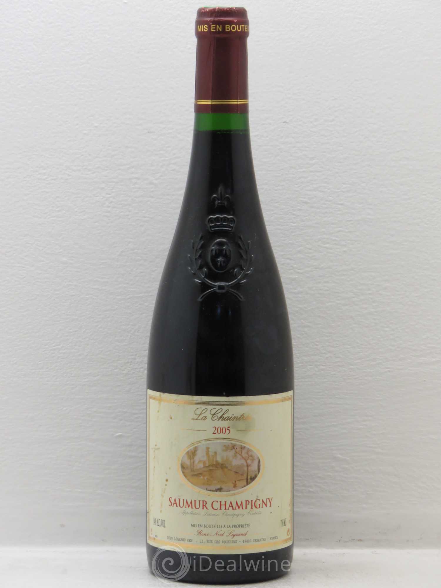 Saumur-Champigny La Chaintrée Clotilde Legrand (anciennement René-Noël Legrand) 2005 - Lot de 1 bouteille - 0