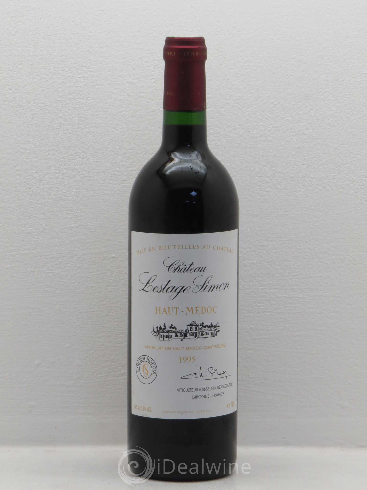 Château Lestage Simon Cru Bourgeois 1995 - Lot de 1 bouteille - 0