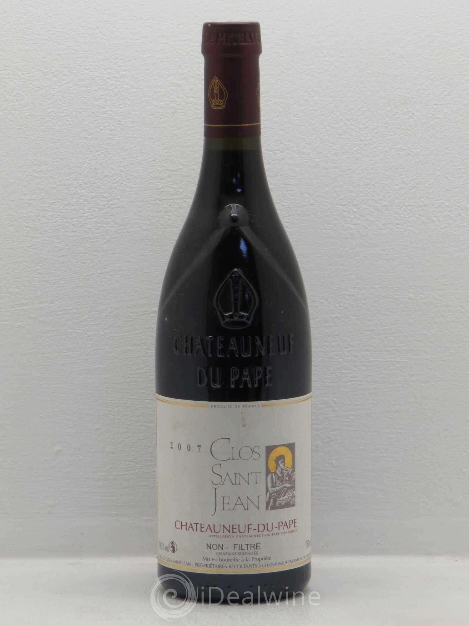 Châteauneuf-du-Pape Clos Saint-Jean Pascal et Vincent Maurel 2007 - Lot de 1 bouteille - 0