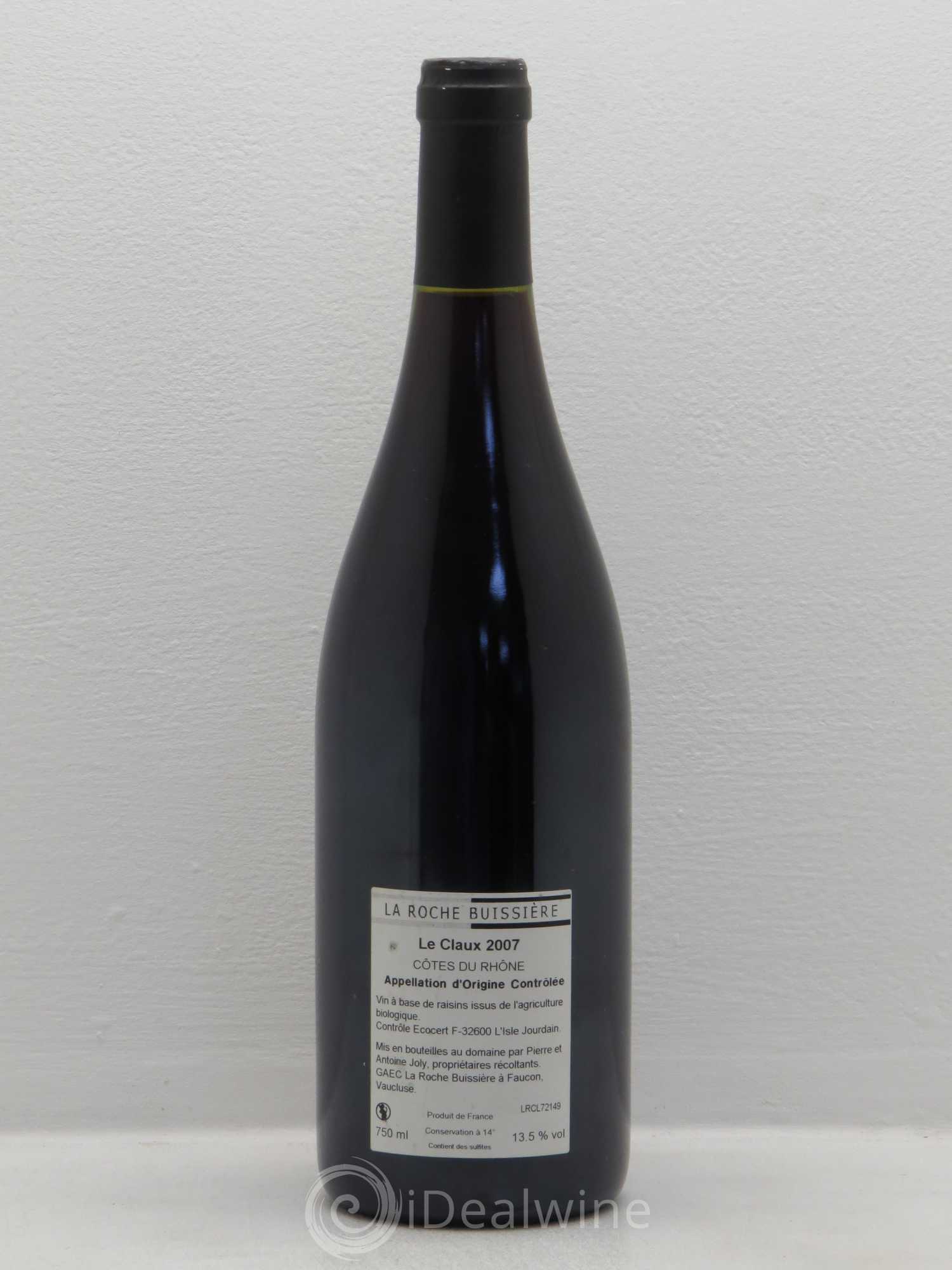 Côtes-du-Rhône Le Claux La Roche Buissière (Domaine) (sans prix de réserve) 2007 - Lot de 1 bouteille - 1