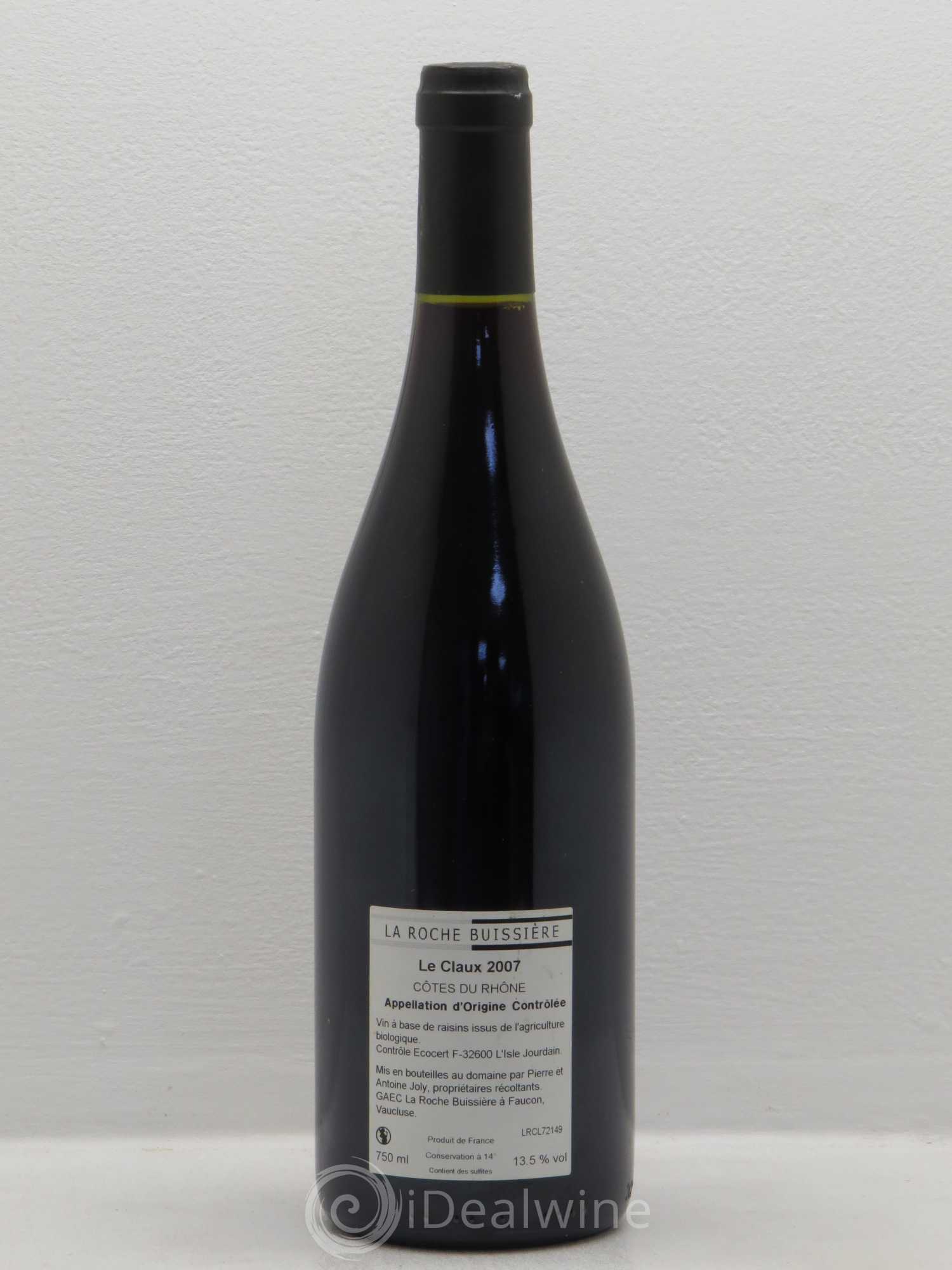 Côtes-du-Rhône Le Claux La Roche Buissière (Domaine) (sans prix de réserve) 2007 - Lot de 1 bouteille - 1