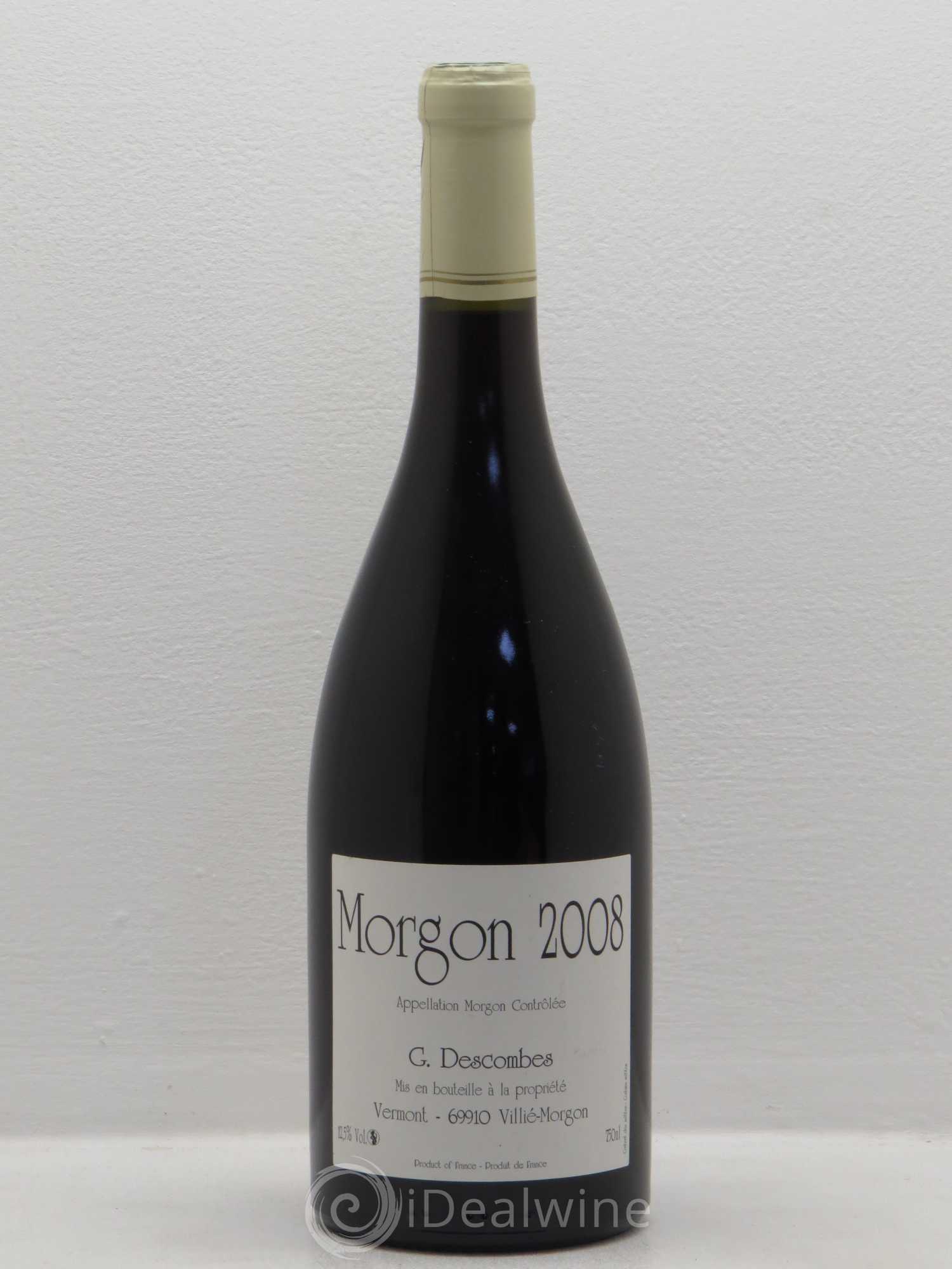 Morgon Georges Descombes (Domaine) 2008 - Lot de 1 bouteille - 0