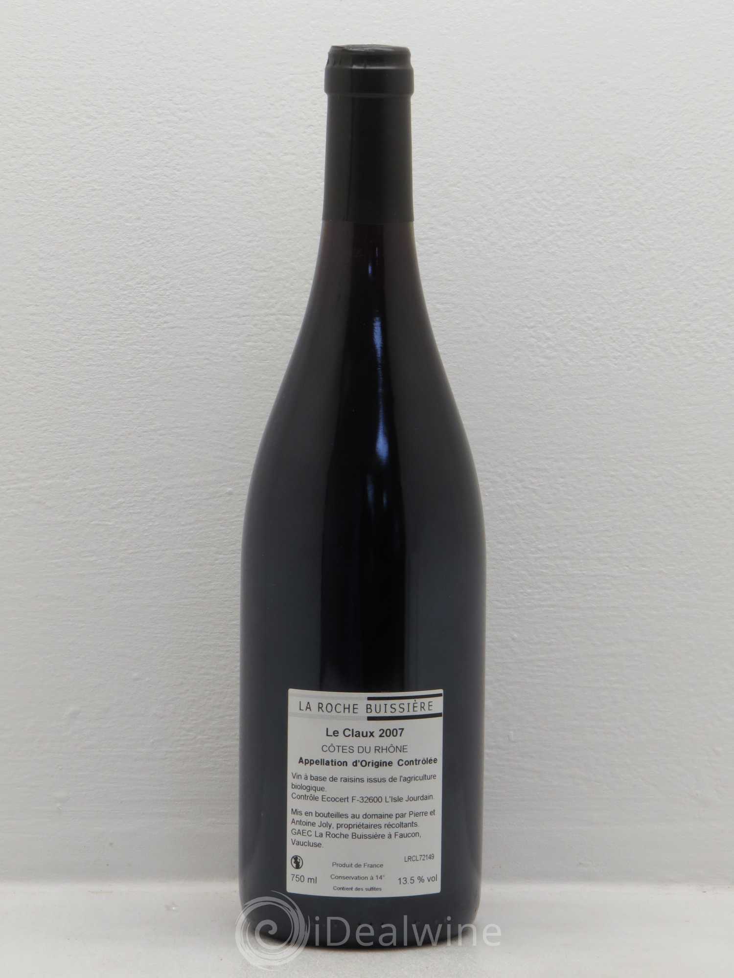 Côtes-du-Rhône Le Claux La Roche Buissière (Domaine) (sans prix de réserve) 2007 - Lot de 1 bouteille - 1