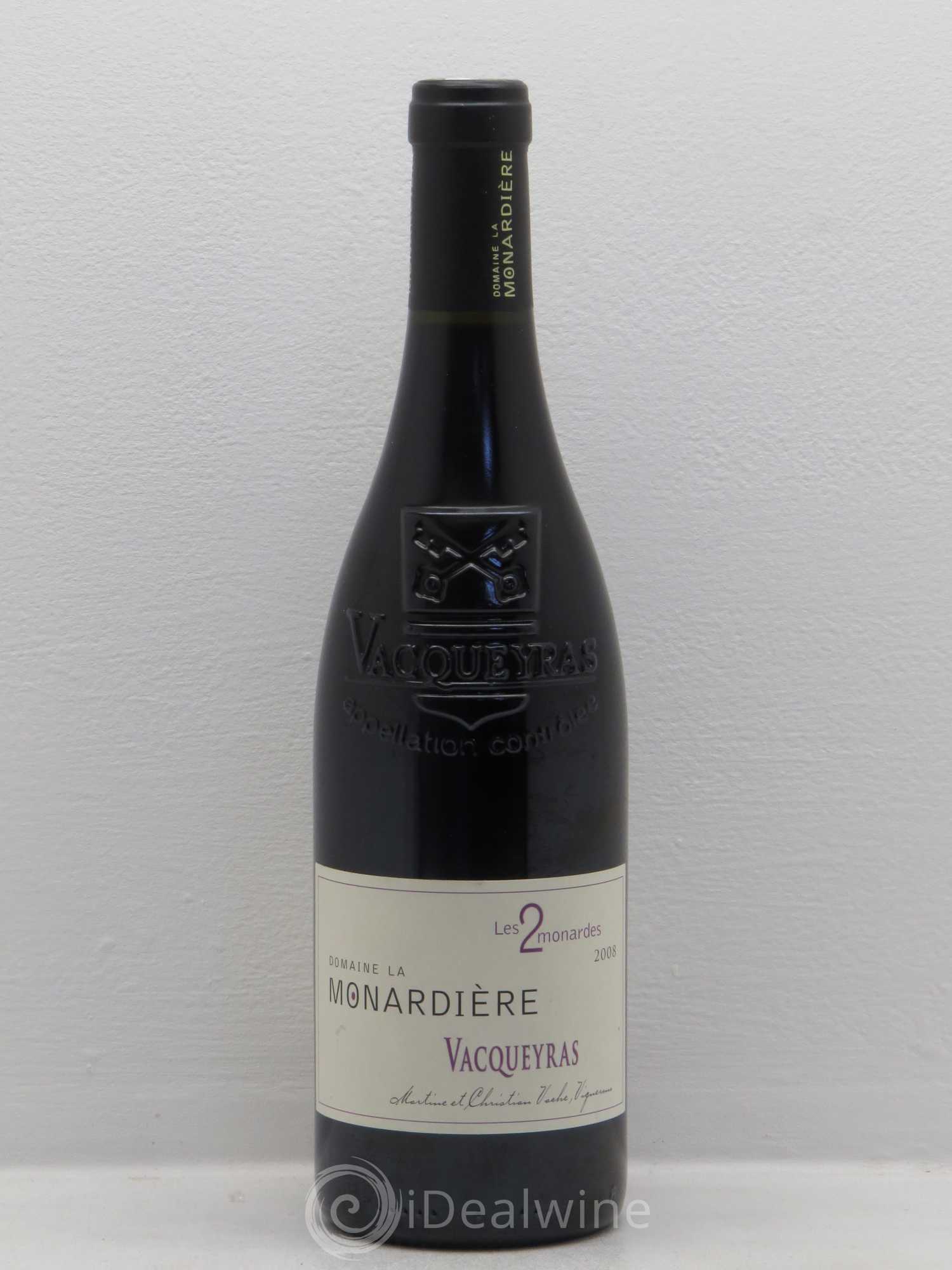 Vacqueyras Les 2 Monardes La Monardière (Domaine) 2008 - Lot de 1 bouteille - 0
