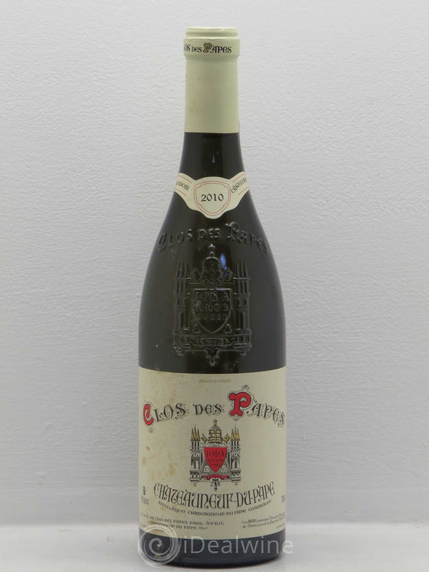 Châteauneuf-du-Pape Clos des Papes - Paul Avril 2010 - Lot de 1 bouteille - 0