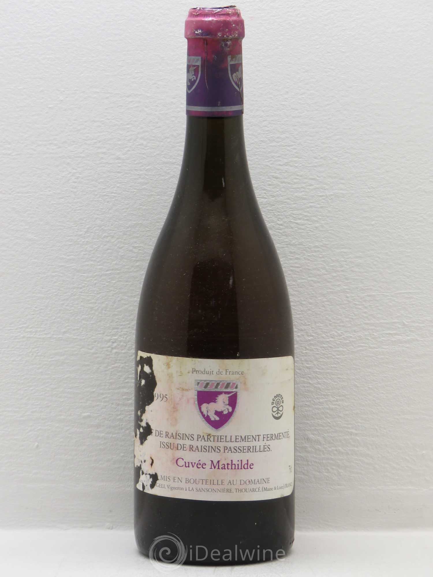 Divers Cuvee mathilde Jus de raisins partiellement fermentés issu de raisins passerillés Mark Angeli Domaine de la Sansonniere 1995 - Posten von 1 Flasche - 0