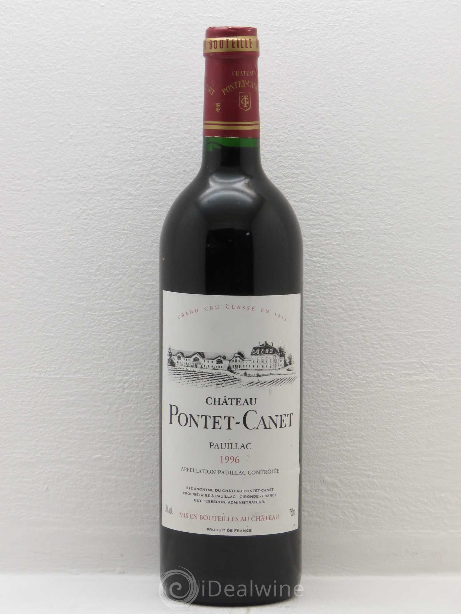 Château Pontet Canet 5ème Grand Cru Classé 1996 - Lot de 1 bouteille - 0