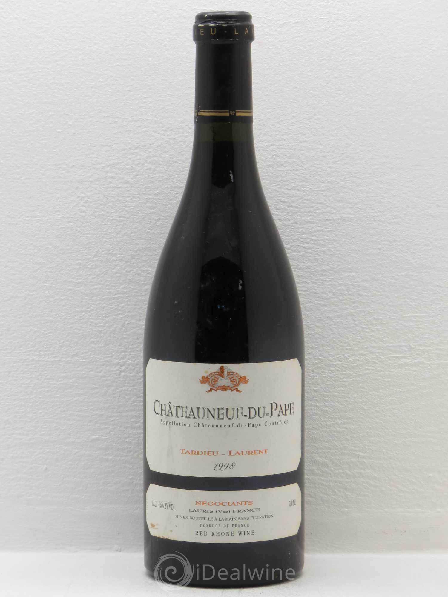 Châteauneuf-du-Pape Domaine Tardieu-Laurent Famille Tardieu 1998 - Lot de 1 bouteille - 0