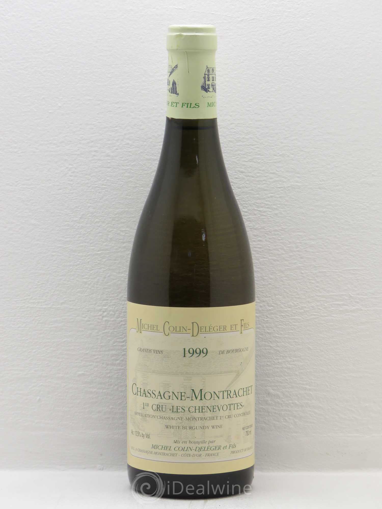 Chassagne-Montrachet 1er Cru Les Chenevottes Domaine Michel Colin Deleger 1999 - Posten von 1 Flasche - 0