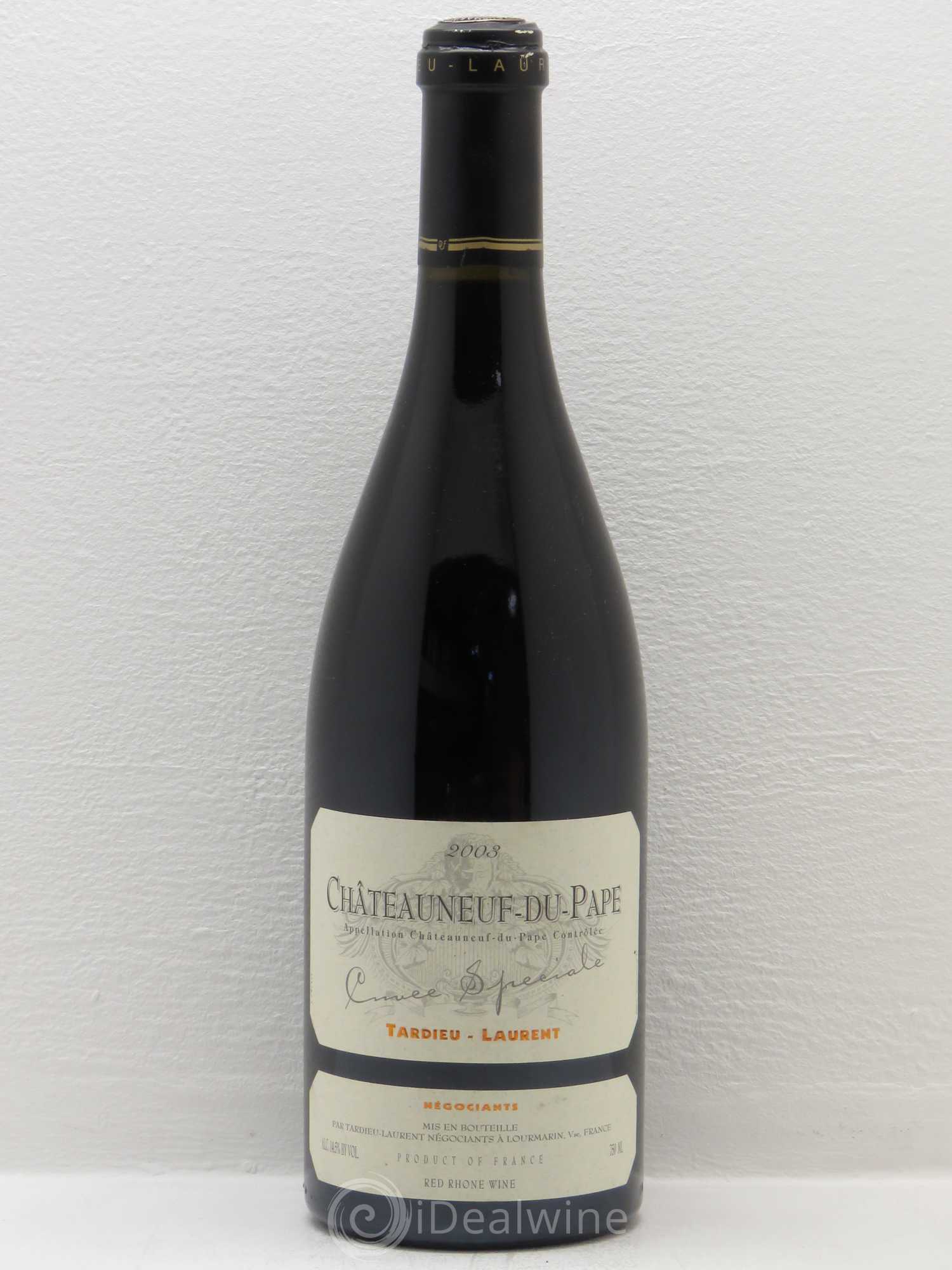 Châteauneuf-du-Pape Domaine Tardieu-Laurent Famille Tardieu Cuvée Spéciale 2003 - Lot de 1 bouteille - 0