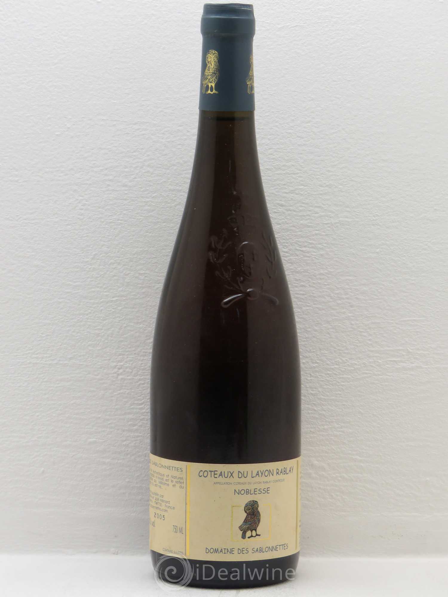 Coteaux du Layon Rablay Noblesse Domaine Des Sablonnettes 2005 - Lotto di 1 bottiglia - 0