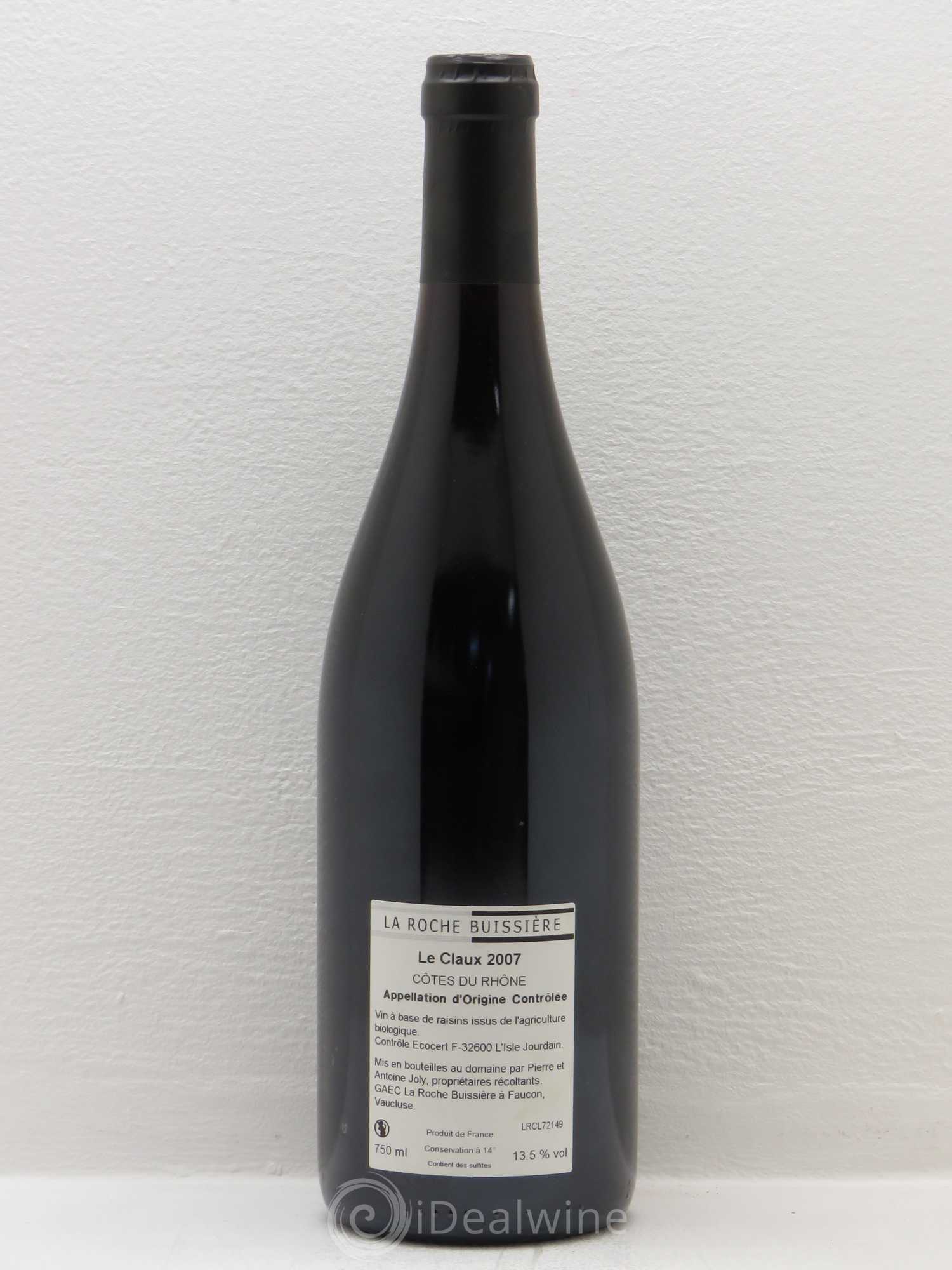 Côtes-du-Rhône Le Claux La Roche Buissière (Domaine) (sans prix de reserve) 2007 - Lot de 1 bouteille - 1