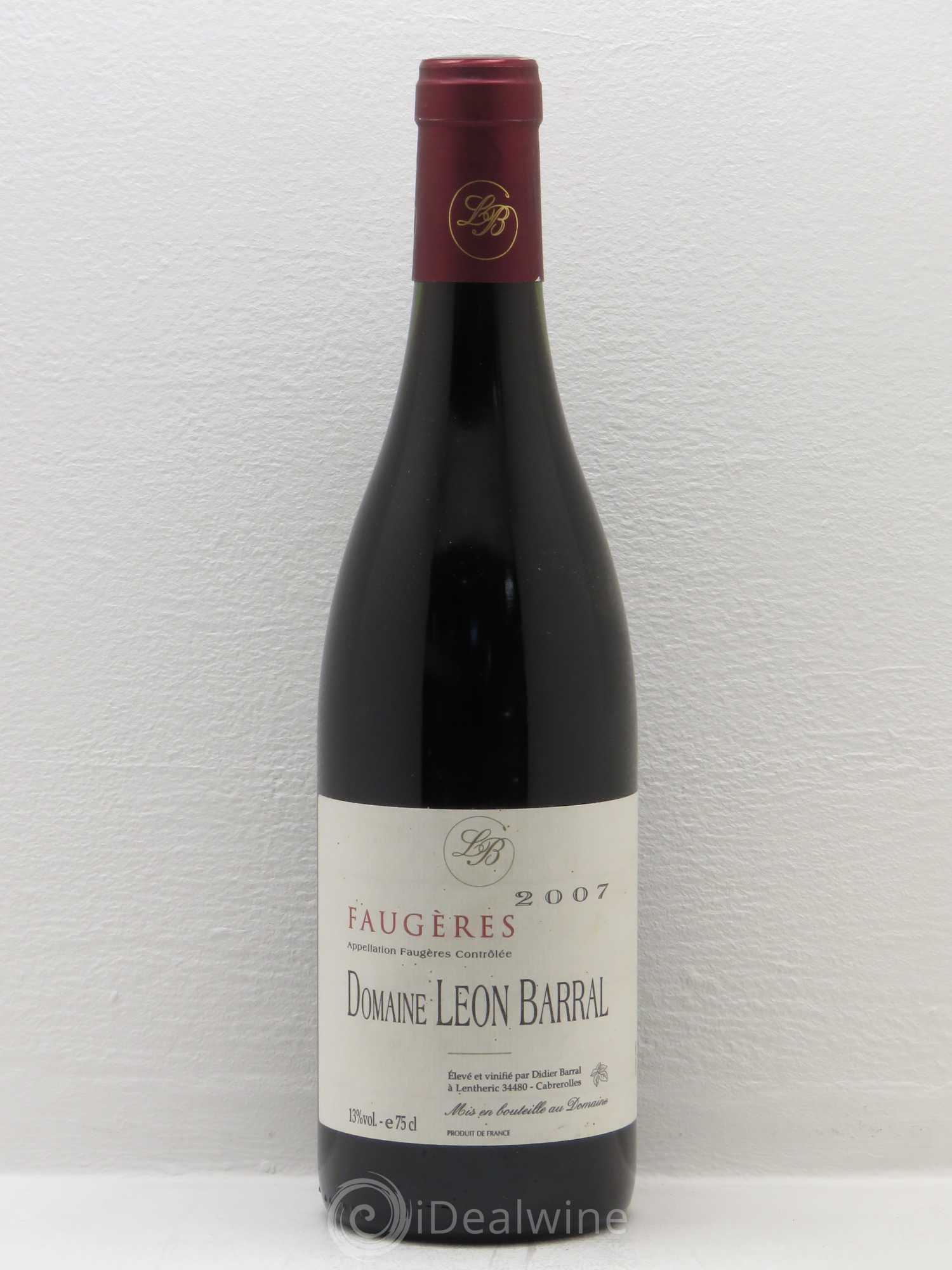 Faugères Domaine Léon Barral 2007 - Lot de 1 bouteille - 0