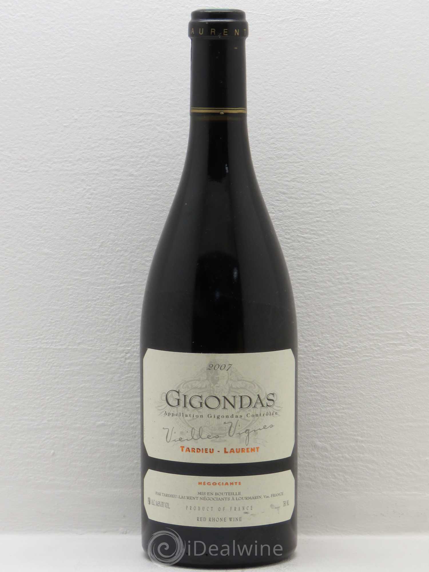 Gigondas Vieilles Vignes Tardieu Laurent 2007 - Lot de 1 bouteille - 0