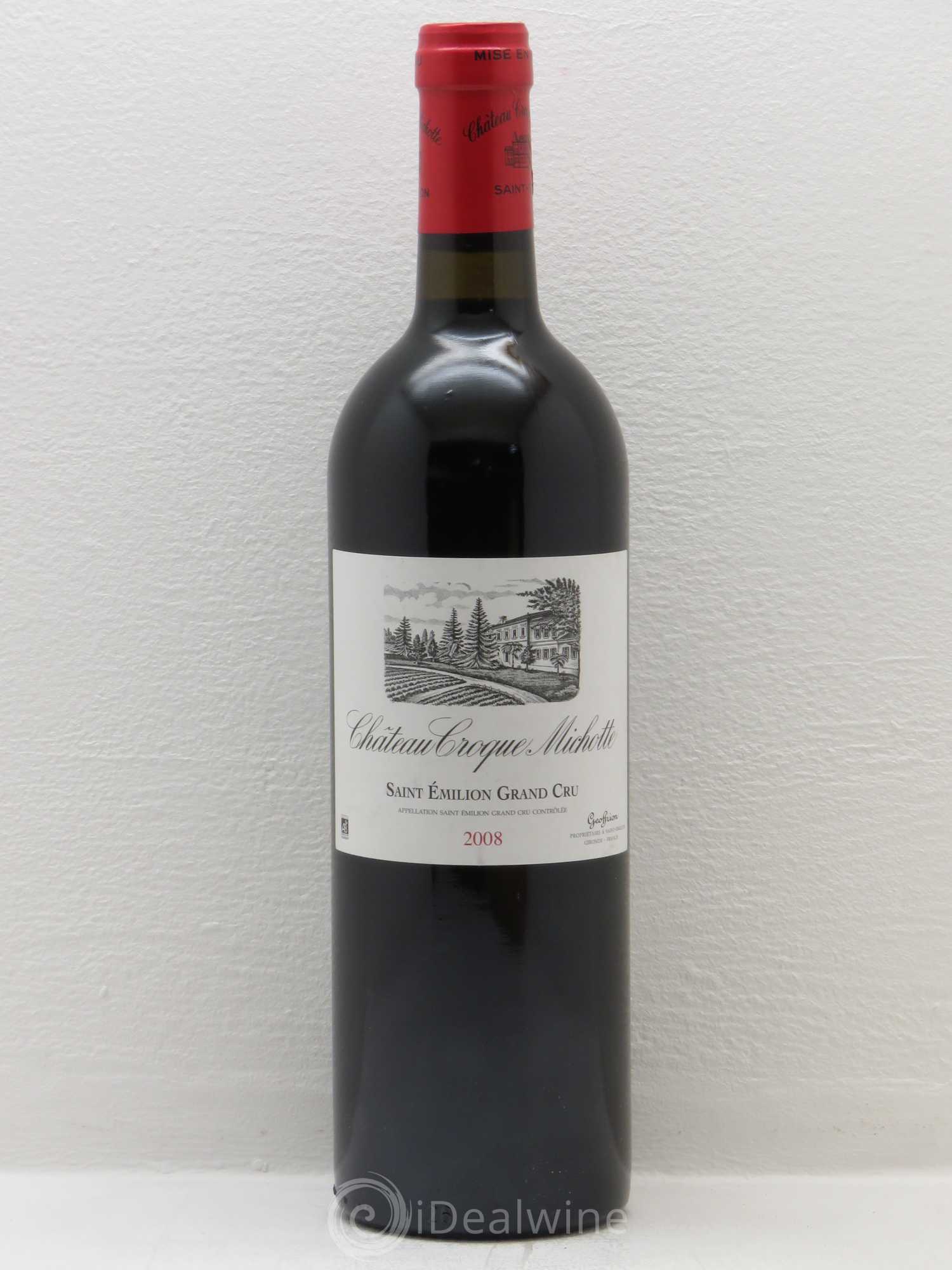 Château Croque Michotte 2008 - Lot de 1 bouteille - 0