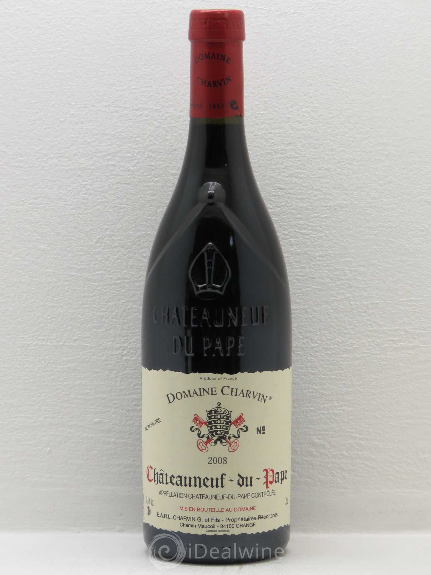 Châteauneuf-du-Pape Charvin (Domaine) 2008 - Lot de 1 bouteille - 0