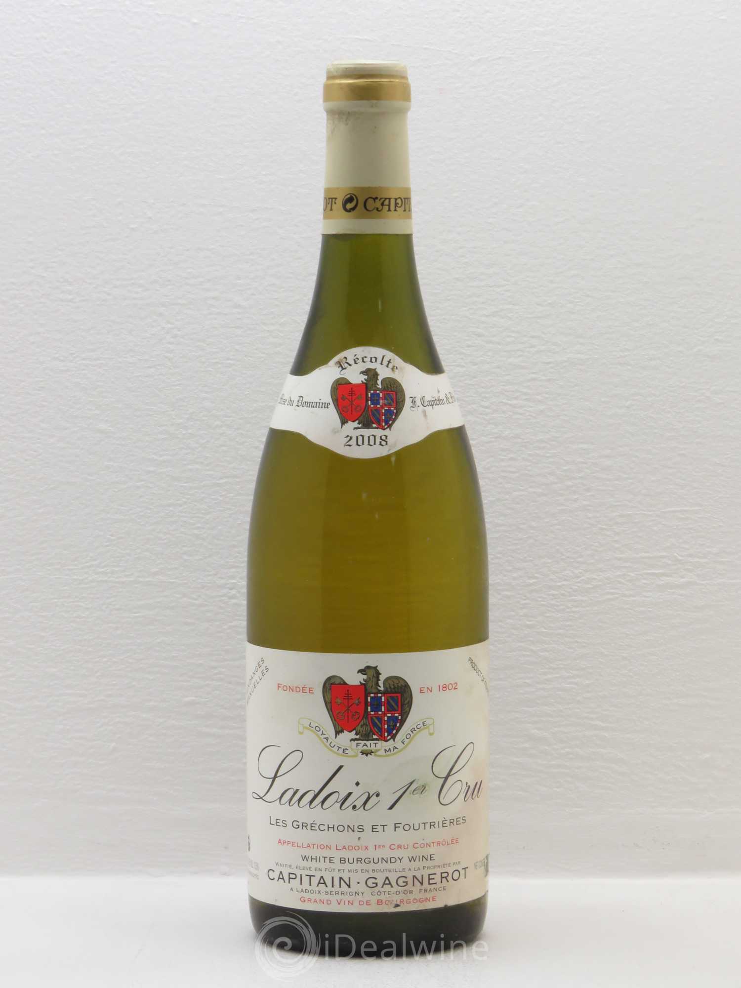 Ladoix 1er Cru Les Grechons & Foutrieres Domaine Capitain Gagnerot 2008 - Posten von 1 Flasche - 0