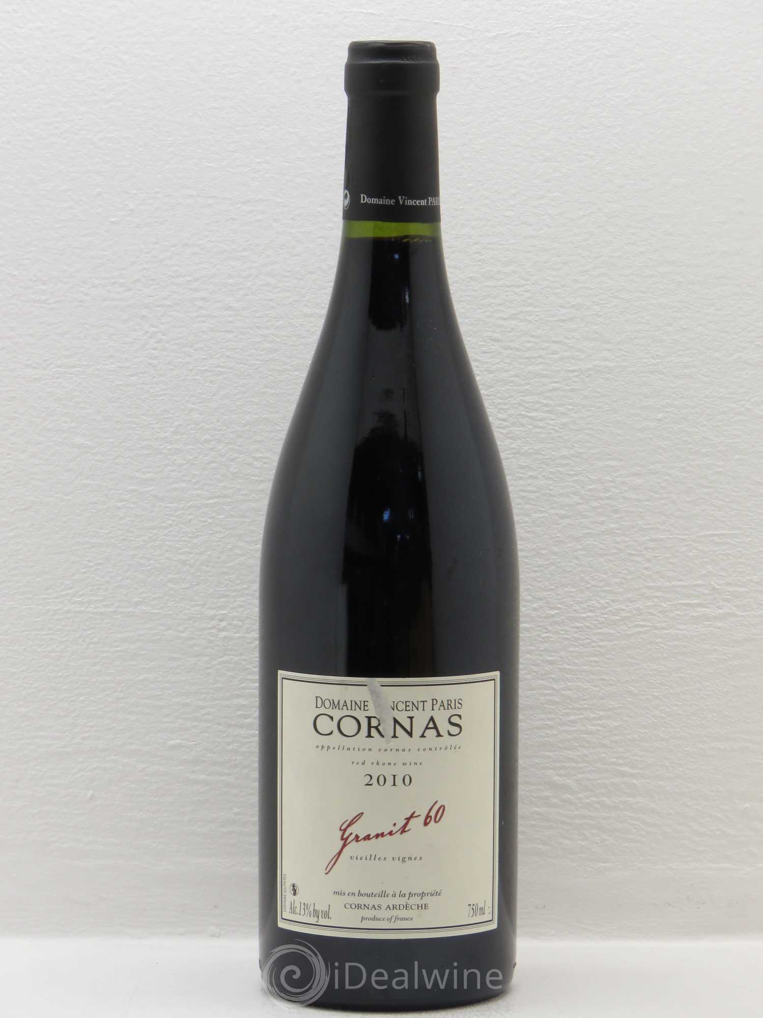 Cornas Granit 60 Vieilles Vignes Vincent Paris 2010 - Lot de 1 bouteille - 0