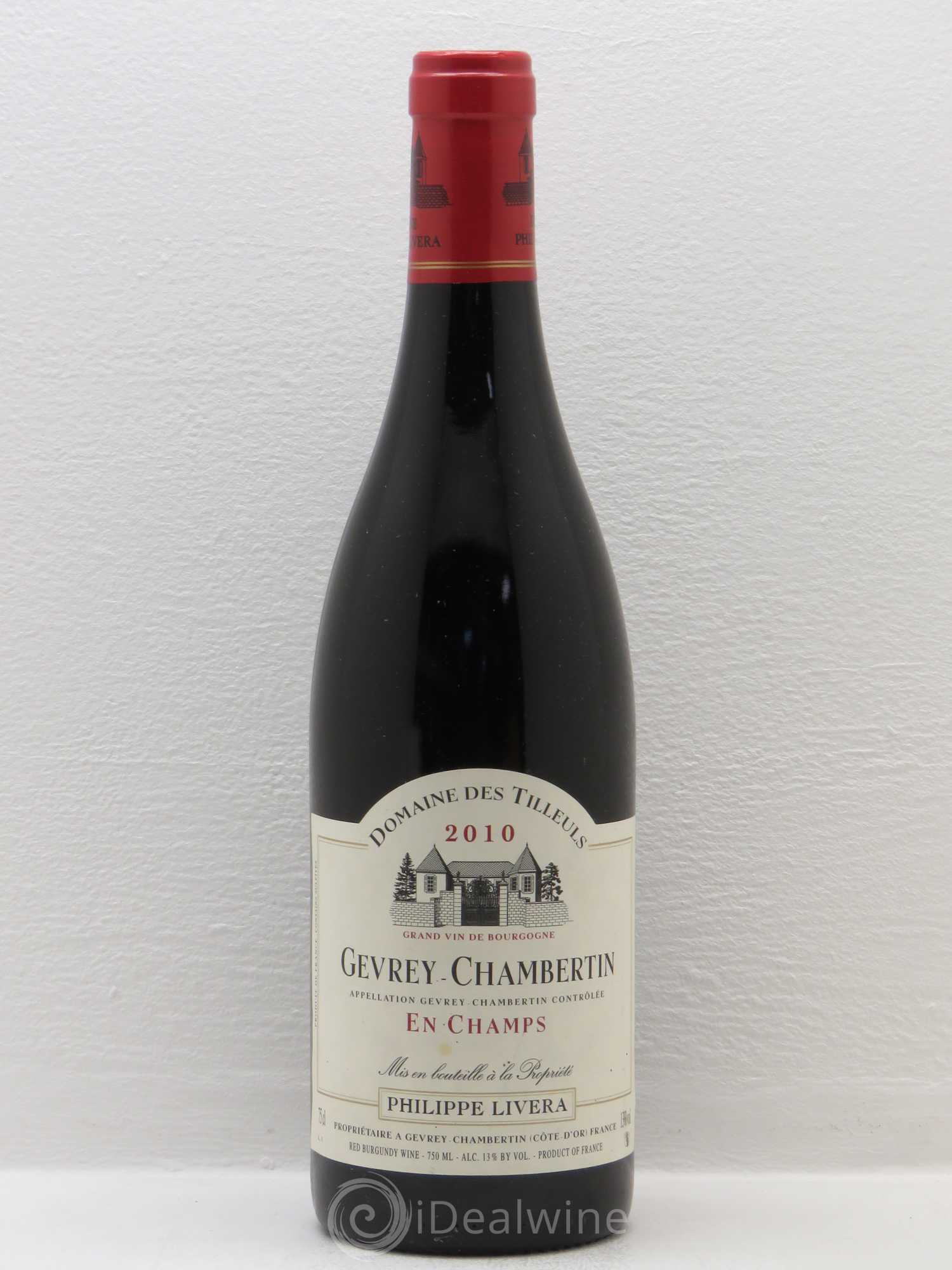Gevrey-Chambertin En Champs Tilleuls (Domaine des) - Philippe Livera 2010 - Lot de 1 bouteille - 0