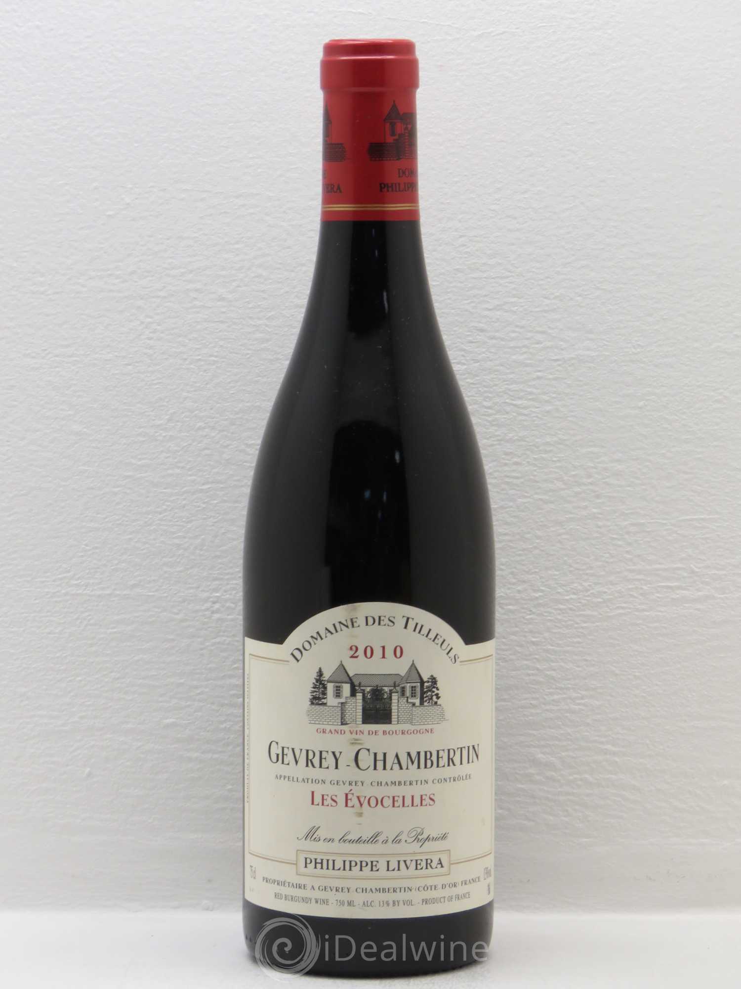 Gevrey-Chambertin Les Evocelles Tilleuls (Domaine des) - Philippe Livera 2010 - Lot de 1 bouteille - 0