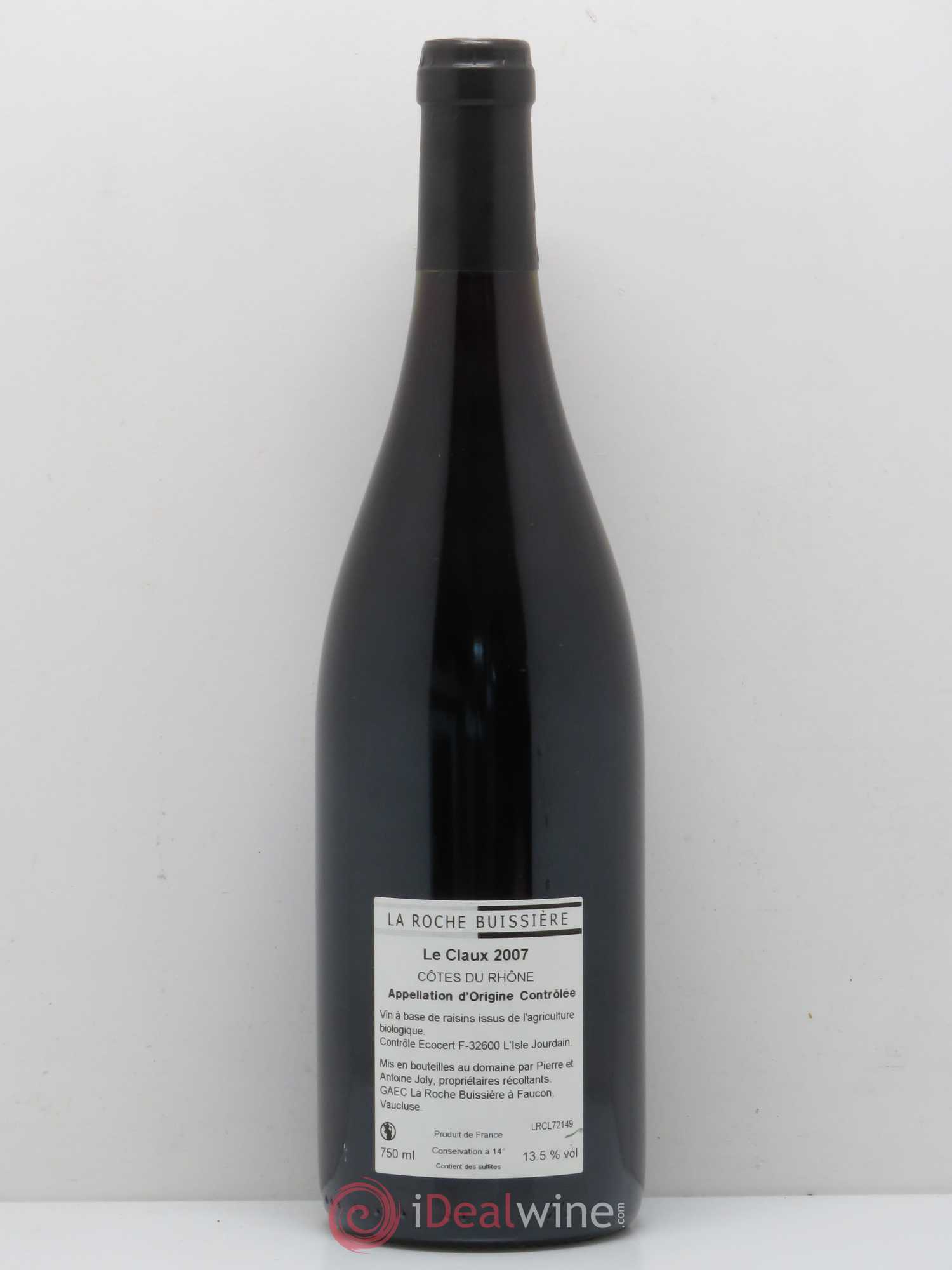 Côtes-du-Rhône Le Claux La Roche Buissière (Domaine) (sans prix de réserve) 2007 - Lot de 1 bouteille - 1