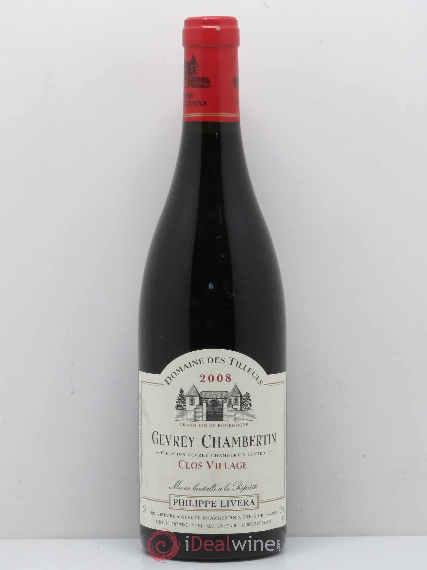 Gevrey-Chambertin Clos Village Tilleuls (Domaine des) - Philippe Livera 2008 - Lot de 1 bouteille - 0