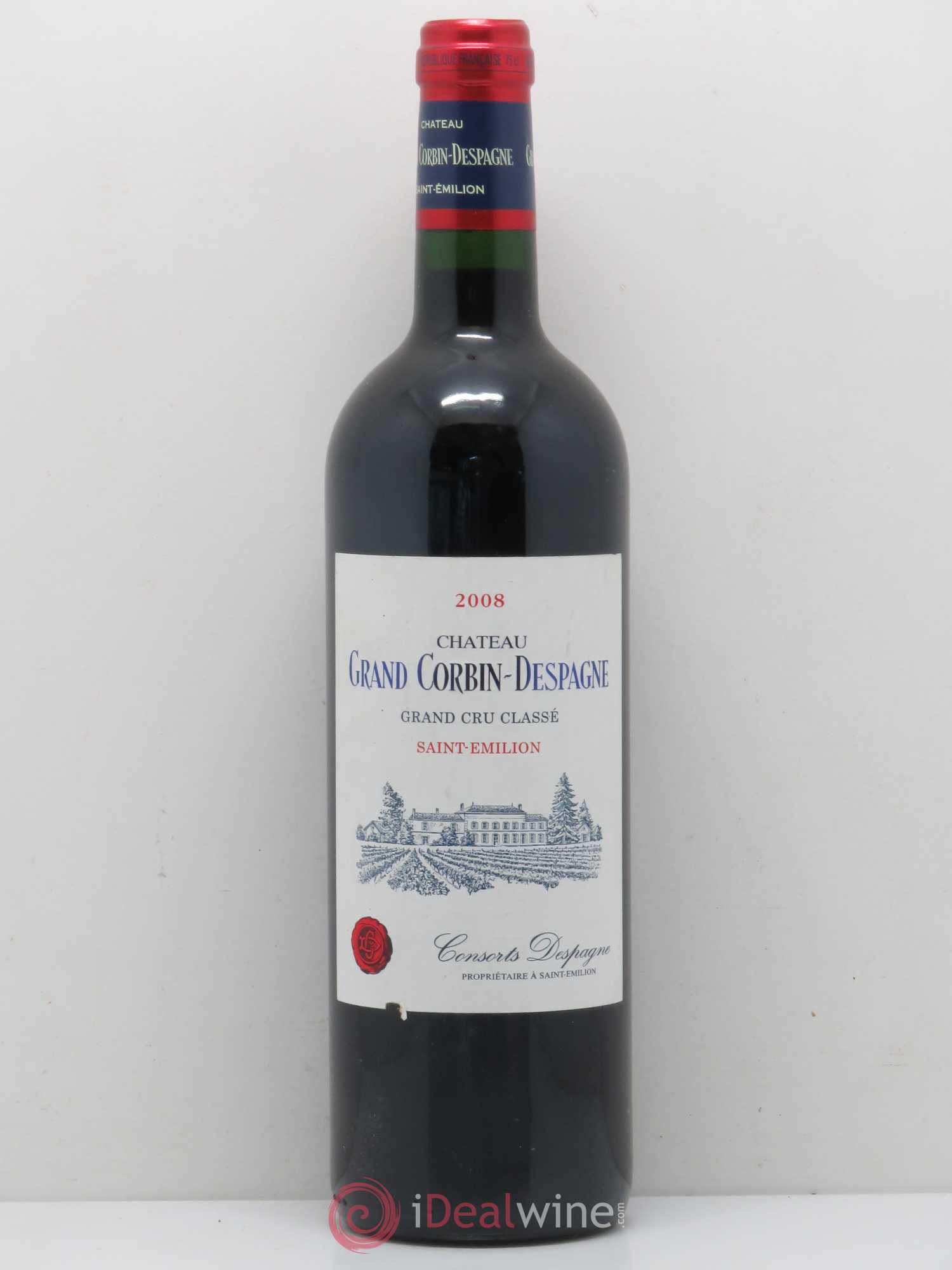 Château Grand Corbin Despagne Grand Cru Classé 2008 - Lot de 1 bouteille - 0