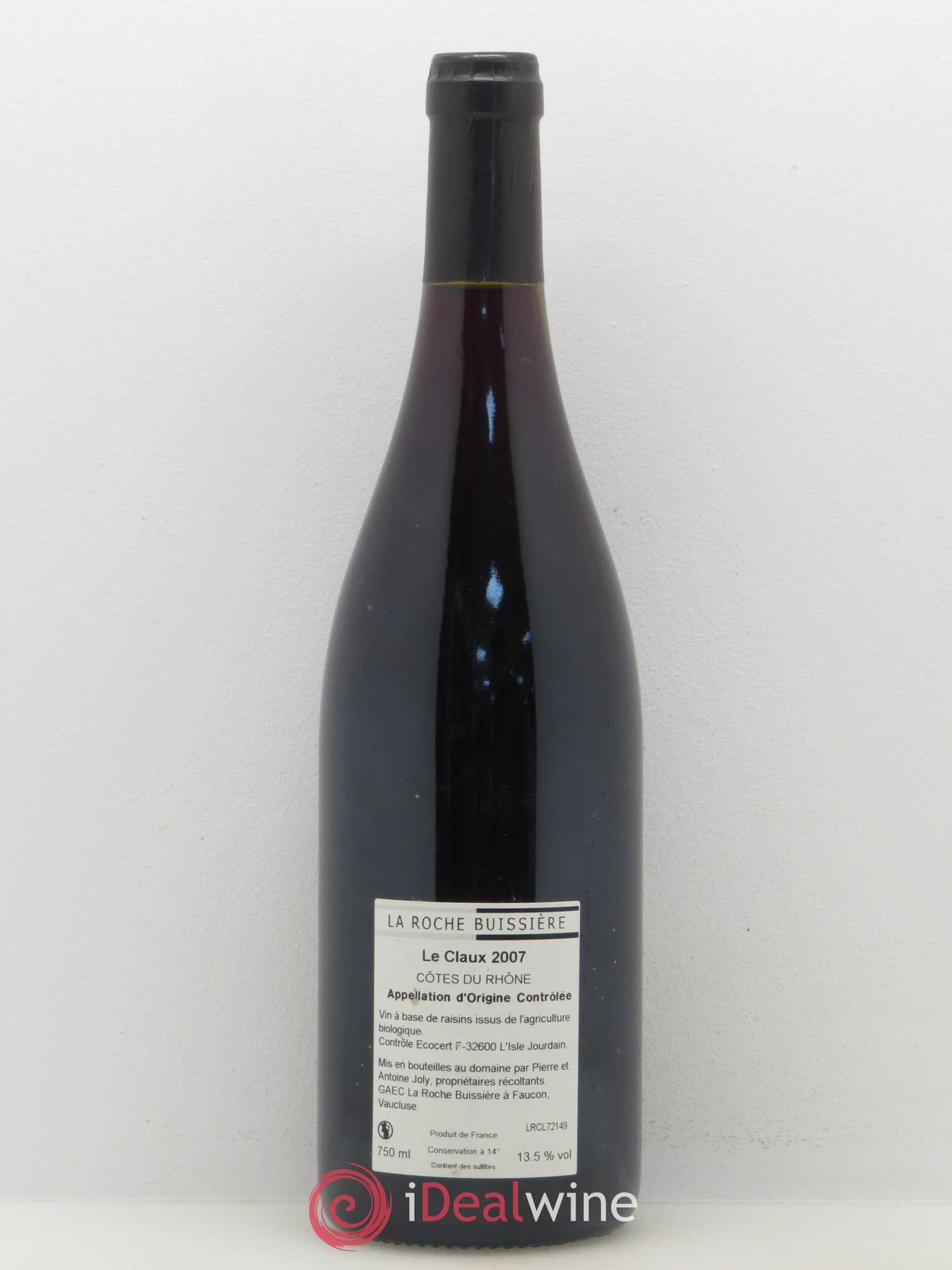 Côtes-du-Rhône Le Claux La Roche Buissière (Domaine) 2007 - Lot de 1 bouteille - 1