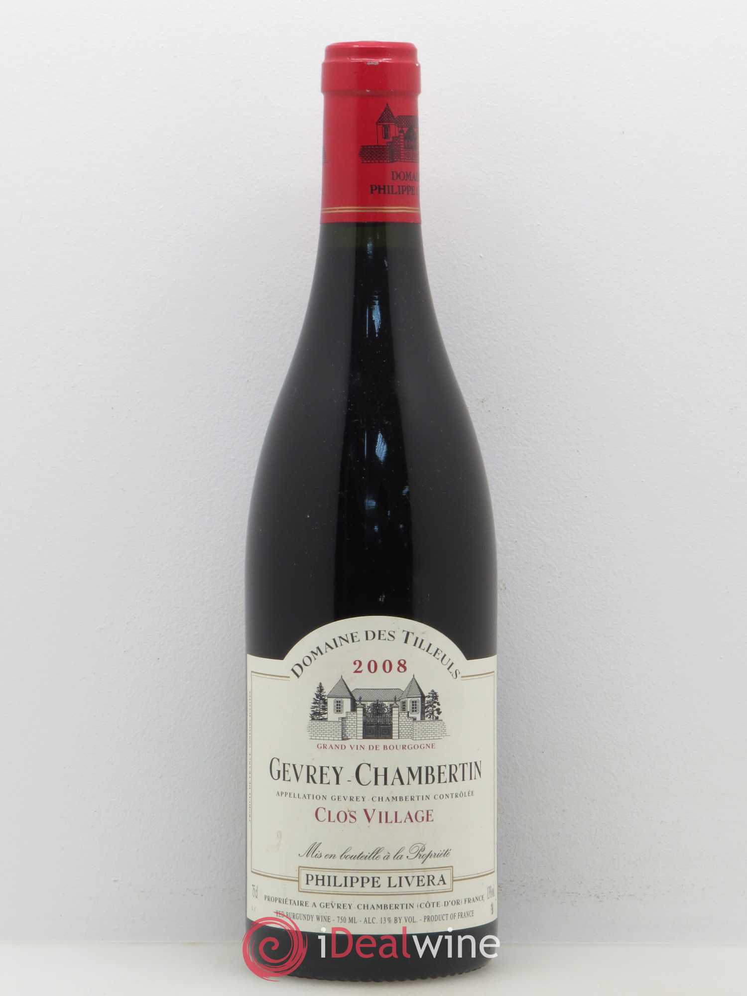 Gevrey-Chambertin Clos Village Tilleuls (Domaine des) - Philippe Livera 2008 - Lot de 1 bouteille - 0