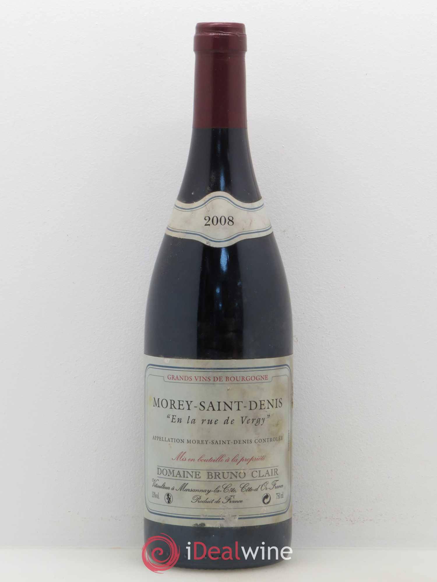 Morey-Saint-Denis En la Rue de Vergy Bruno Clair (Domaine) 2008 - Lot de 1 bouteille - 0