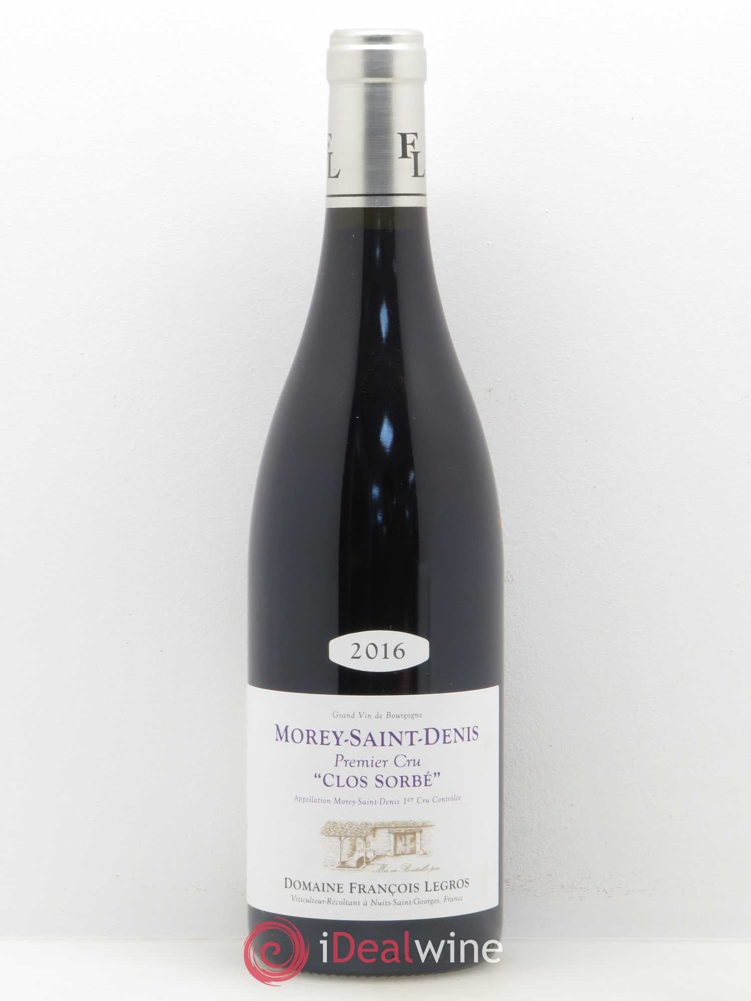 Morey-Saint-Denis 1er Cru Clos Sorbe François Legros 2016 - Posten von 1 Flasche - 0
