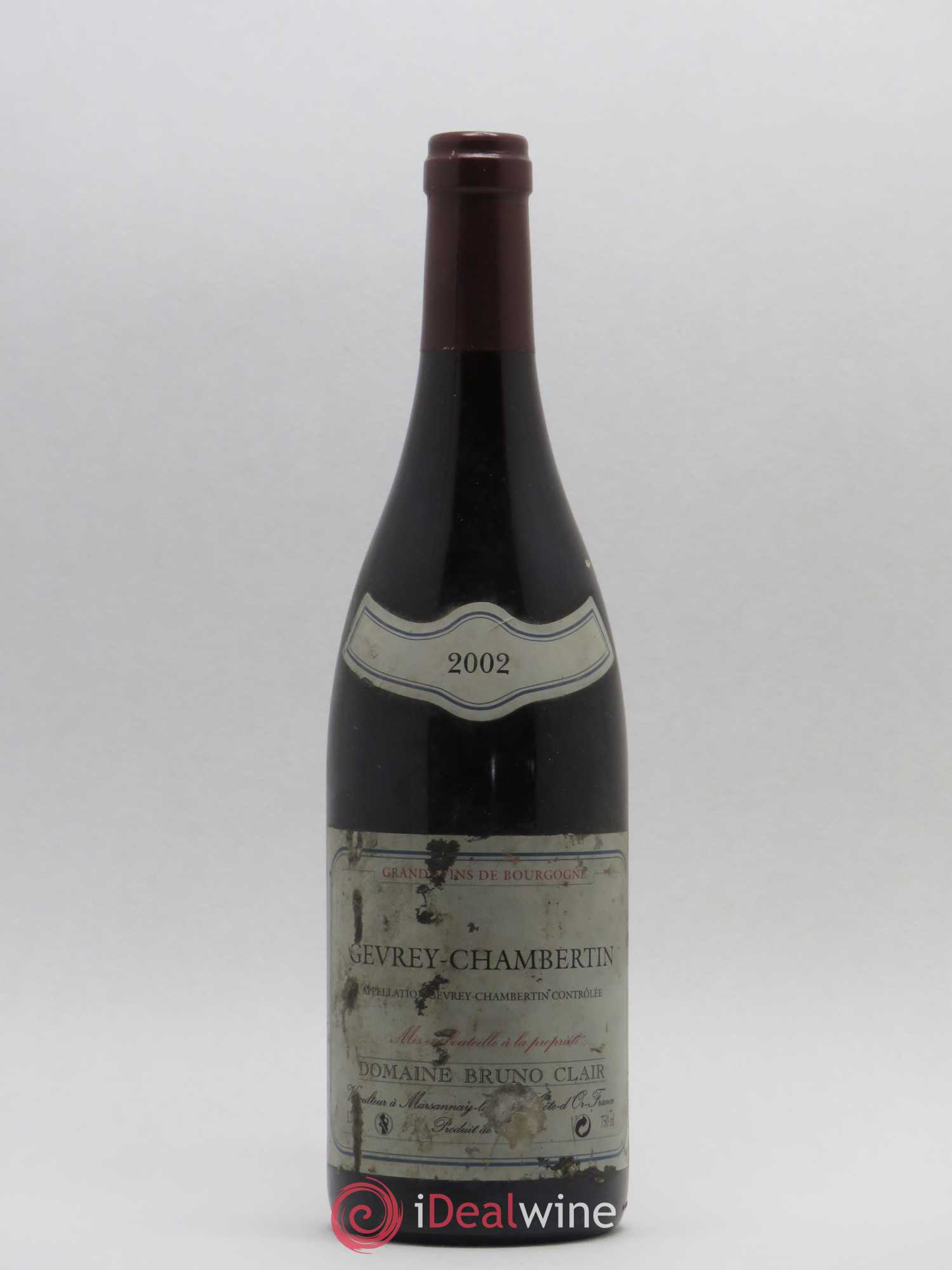 Gevrey-Chambertin Bruno Clair (Domaine) 2002 - Lot de 1 bouteille - 0