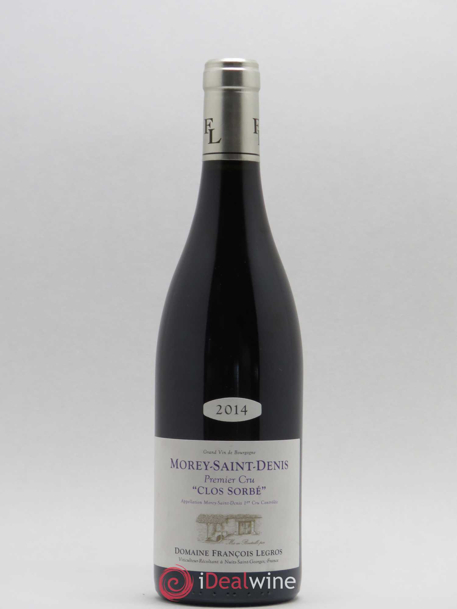Morey-Saint-Denis 1er Cru Clos Sorbé Francois Legros (sans prix de réserve) 2014 - Posten von 1 Flasche - 0