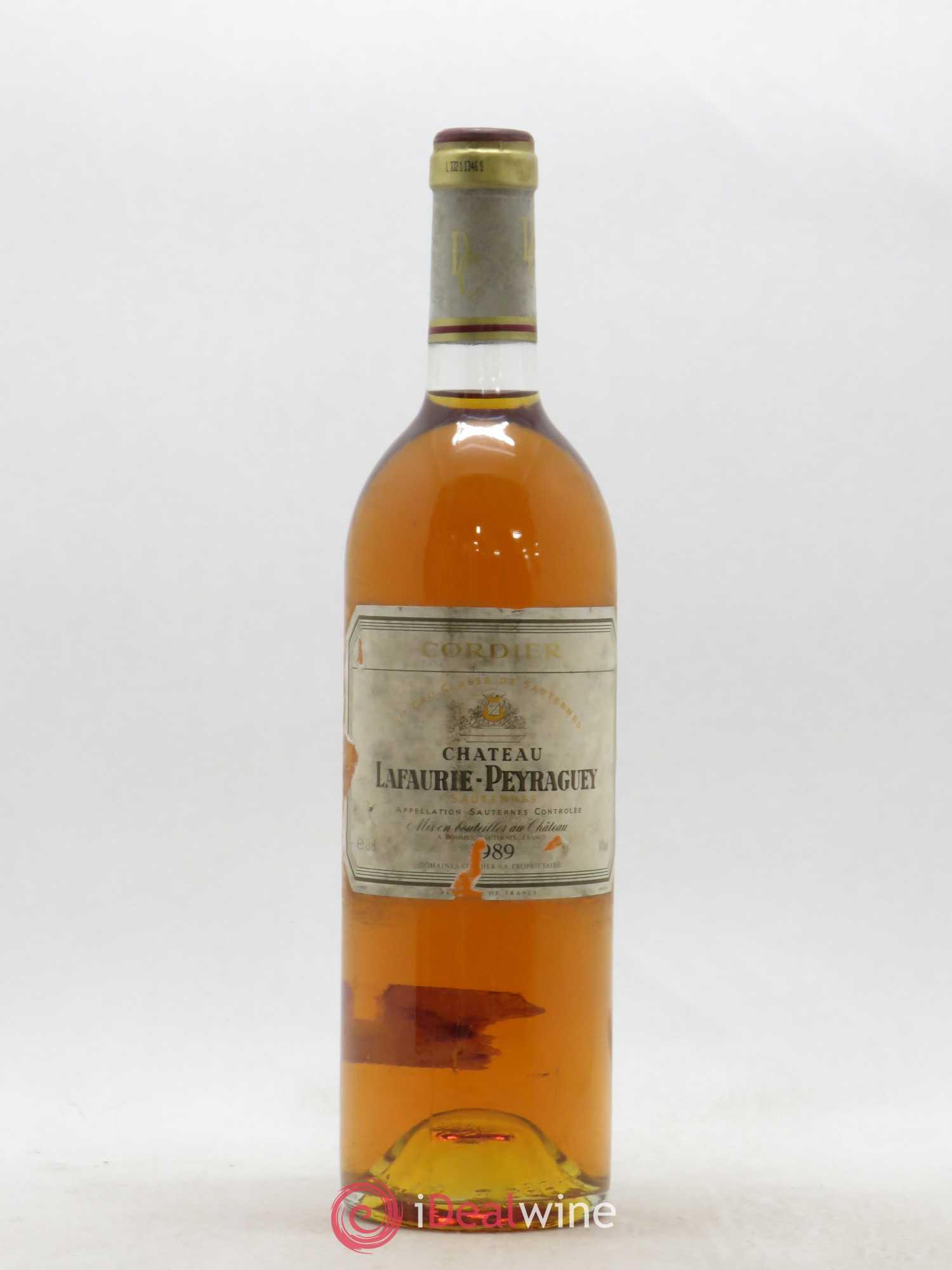 Château Lafaurie-Peyraguey 1er Grand Cru Classé 1989 - Lotto di 1 bottiglia - 0